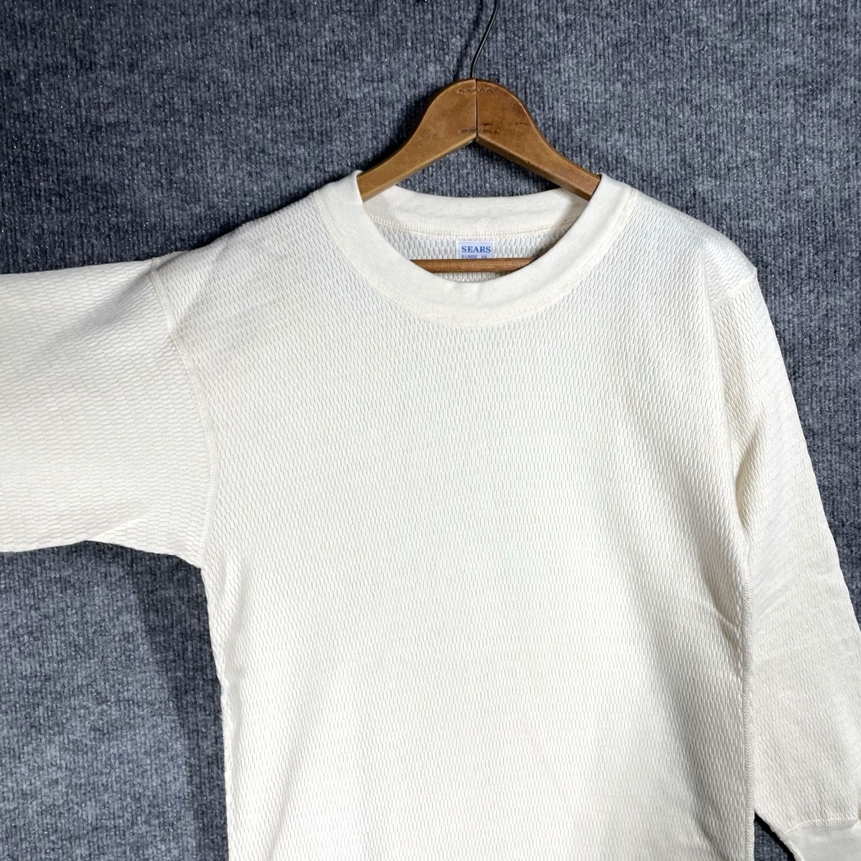 Sears VINTAGE Sears T-Shirt Thermal Knit 60s 50s White XL Mens Deadstock NEW! Size US XL / EU 56 / 4 - 5 Thumbnail