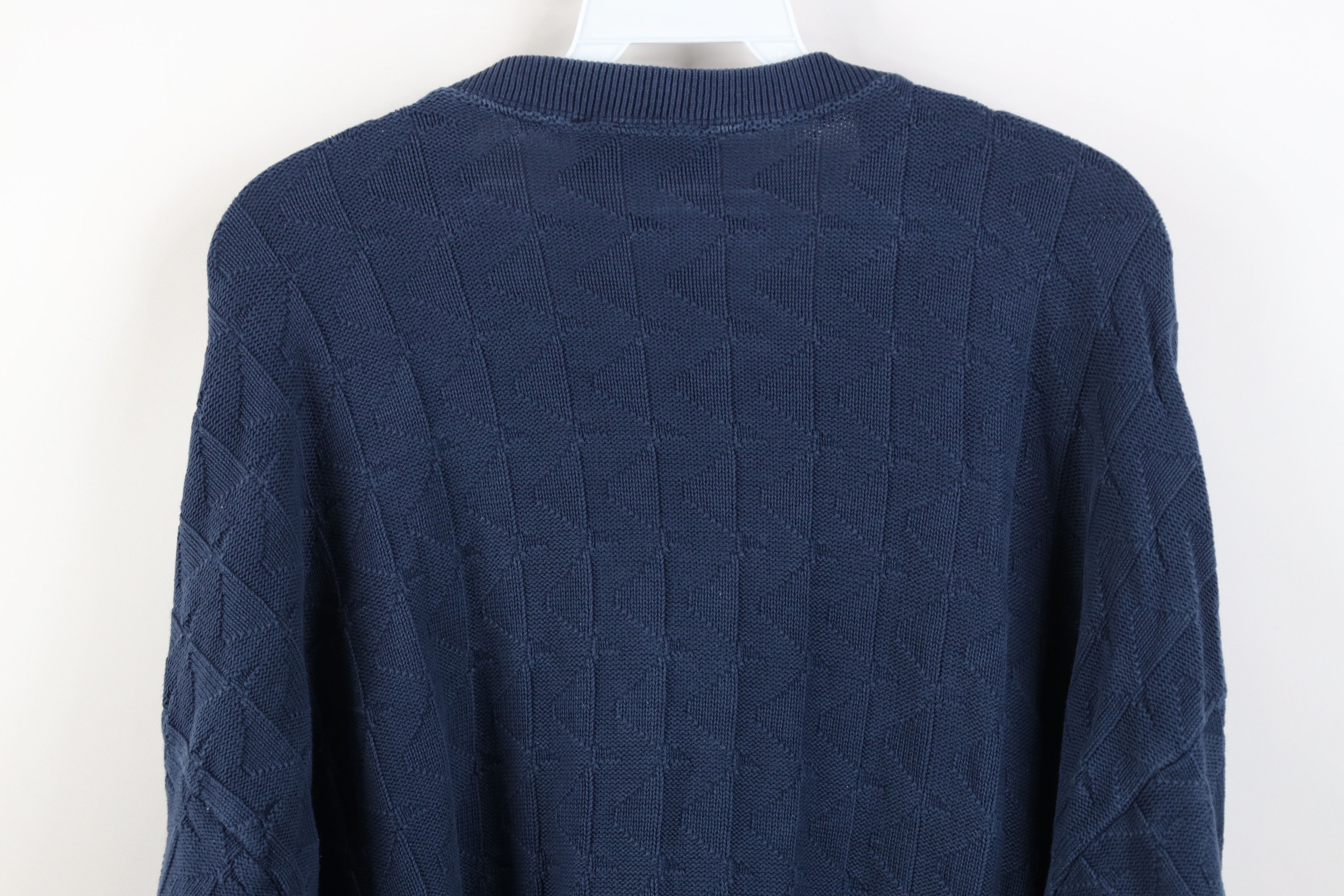 Vintage Vintage 90s Streetwear Triangle Geometric Knit Sweater USA Size US L / EU 52-54 / 3 - 11 Thumbnail