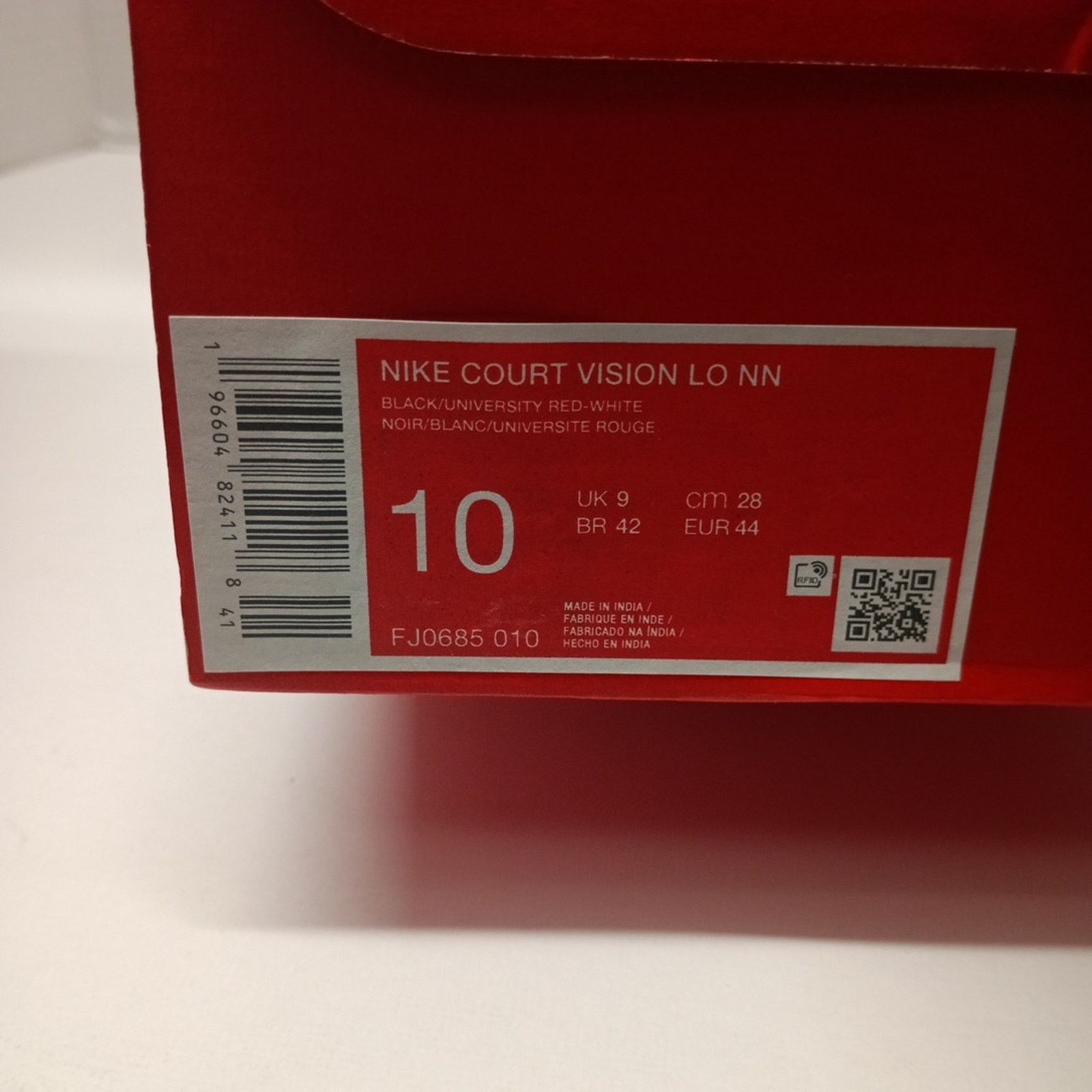 Nike Nike Court Vision Lo NN Shoes Men's Size 10 Black Red White Size US 10 / EU 43 - 8 Thumbnail