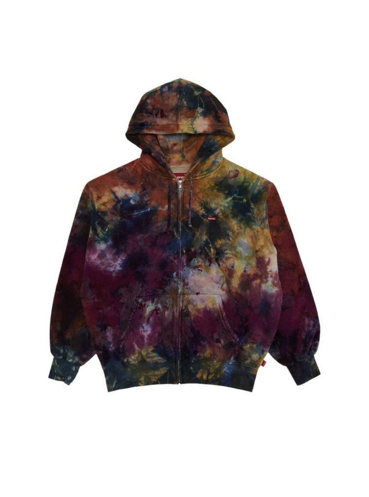 Supreme Supreme Small Boxlogo Overdye zip up sweatshirt multicolor 