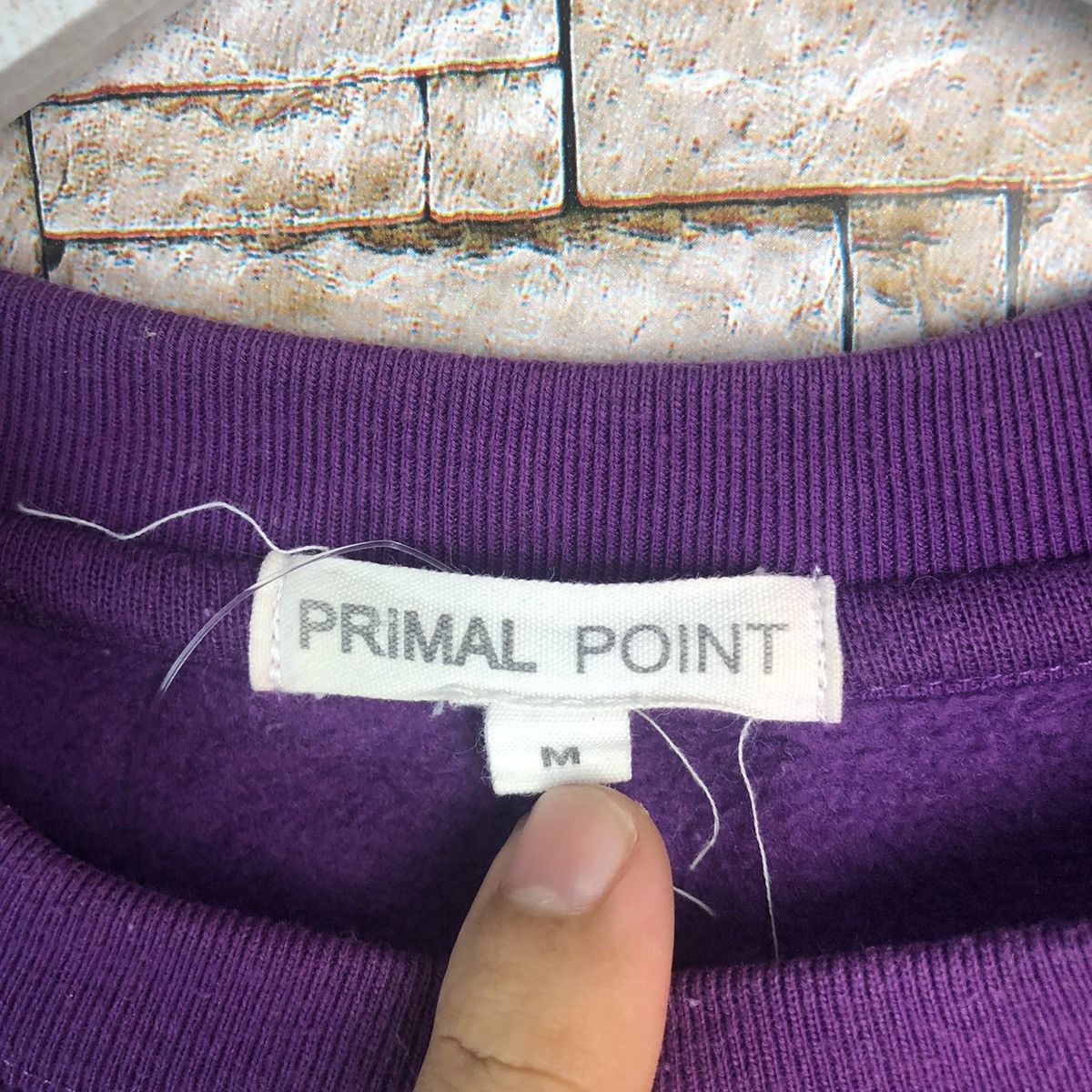 Japanese Brand Primal Point skull Purple Sweatshirt #A182 Size US M / EU 48-50 / 2 - 10 Thumbnail