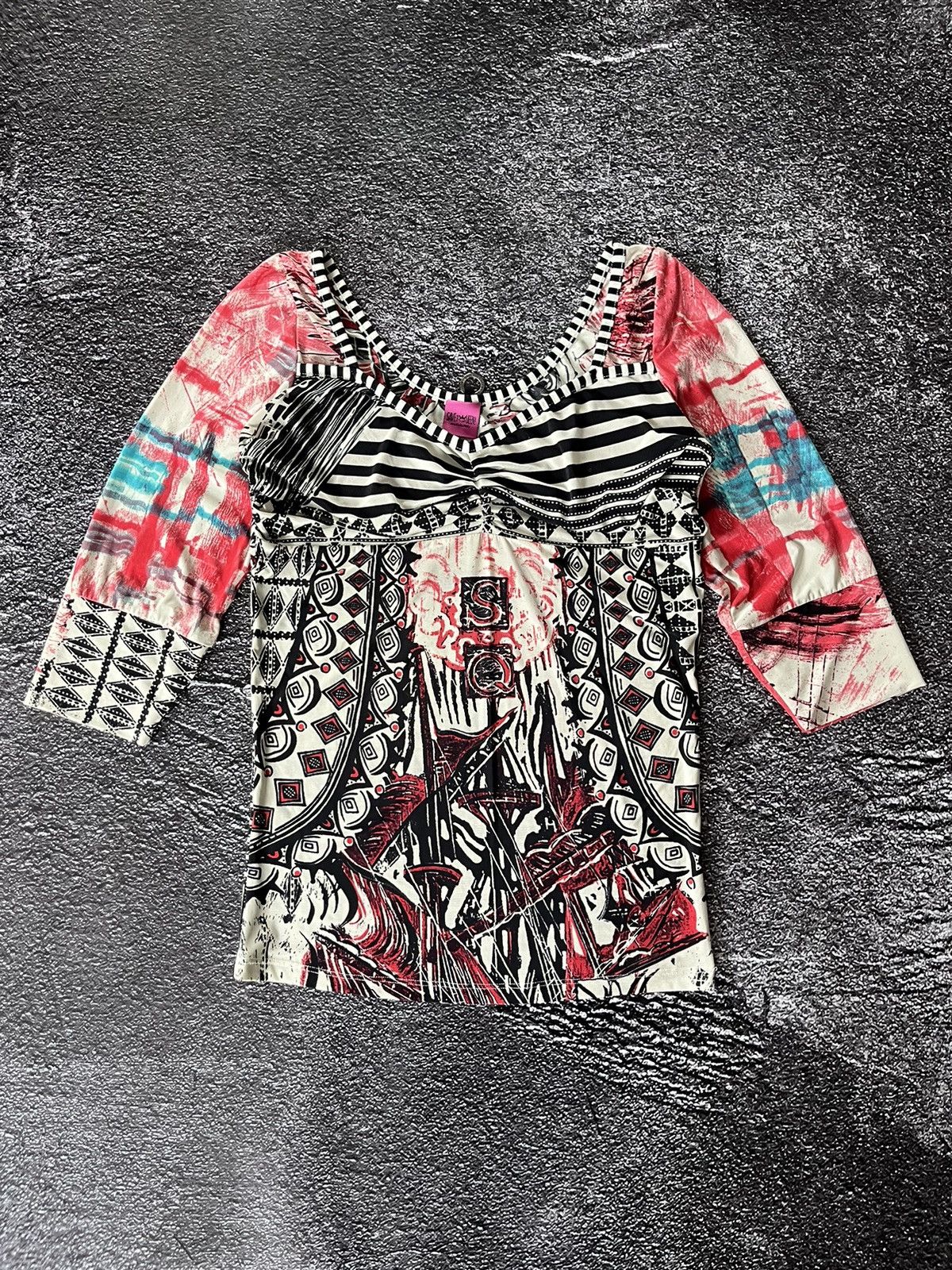 Japanese Brand Save the Queen Mesh Long Sleeve Like Jean Paul Gaultier Size M / US 6-8 / IT 42-44 - 1 Thumbnail