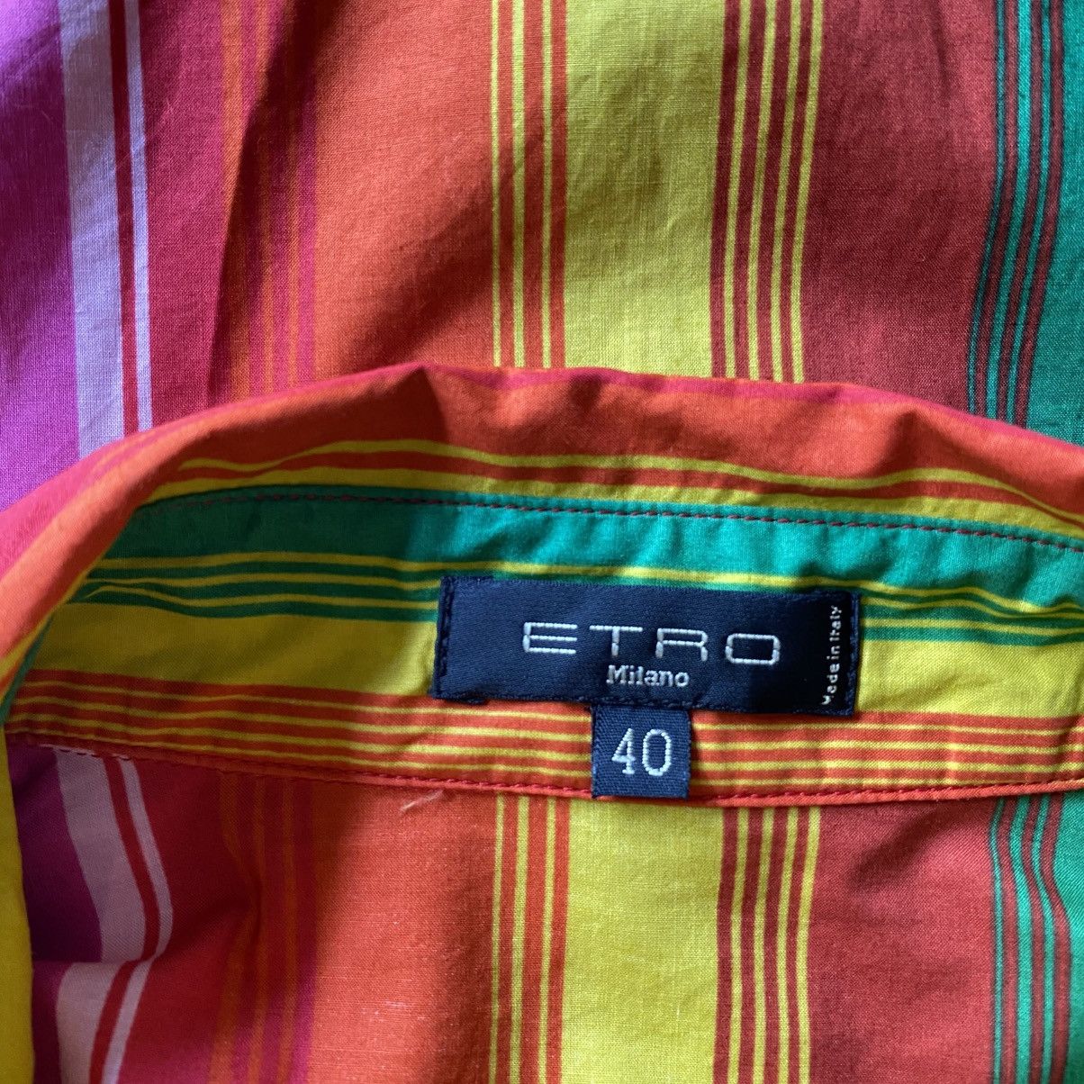 Etro ETRO Rainbow Stripe Ruffle Shirt Size S / US 4 / IT 40 - 4 Thumbnail