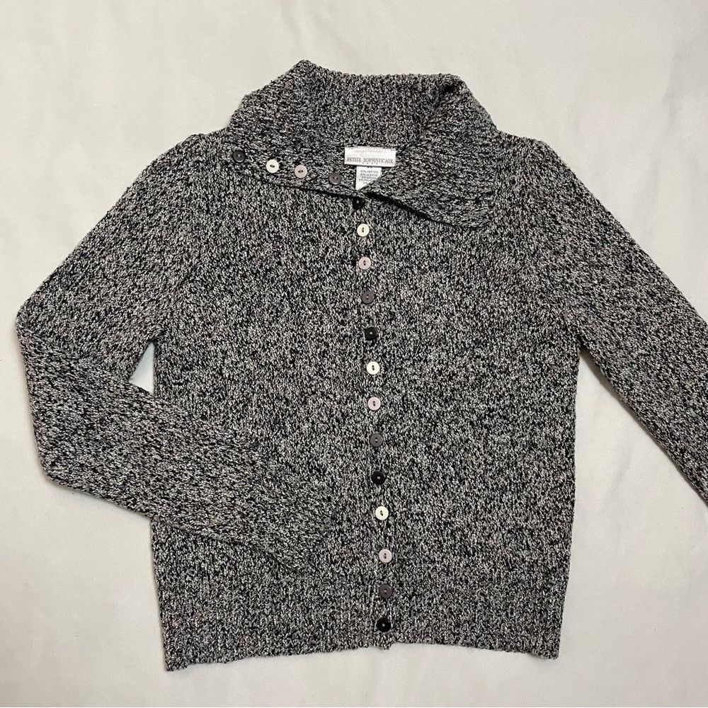 Other NWT New Petite Sophisticate Cotton Silk Blend Knit Grey Car Size XS / US 0-2 / IT 36-38 - 6 Thumbnail