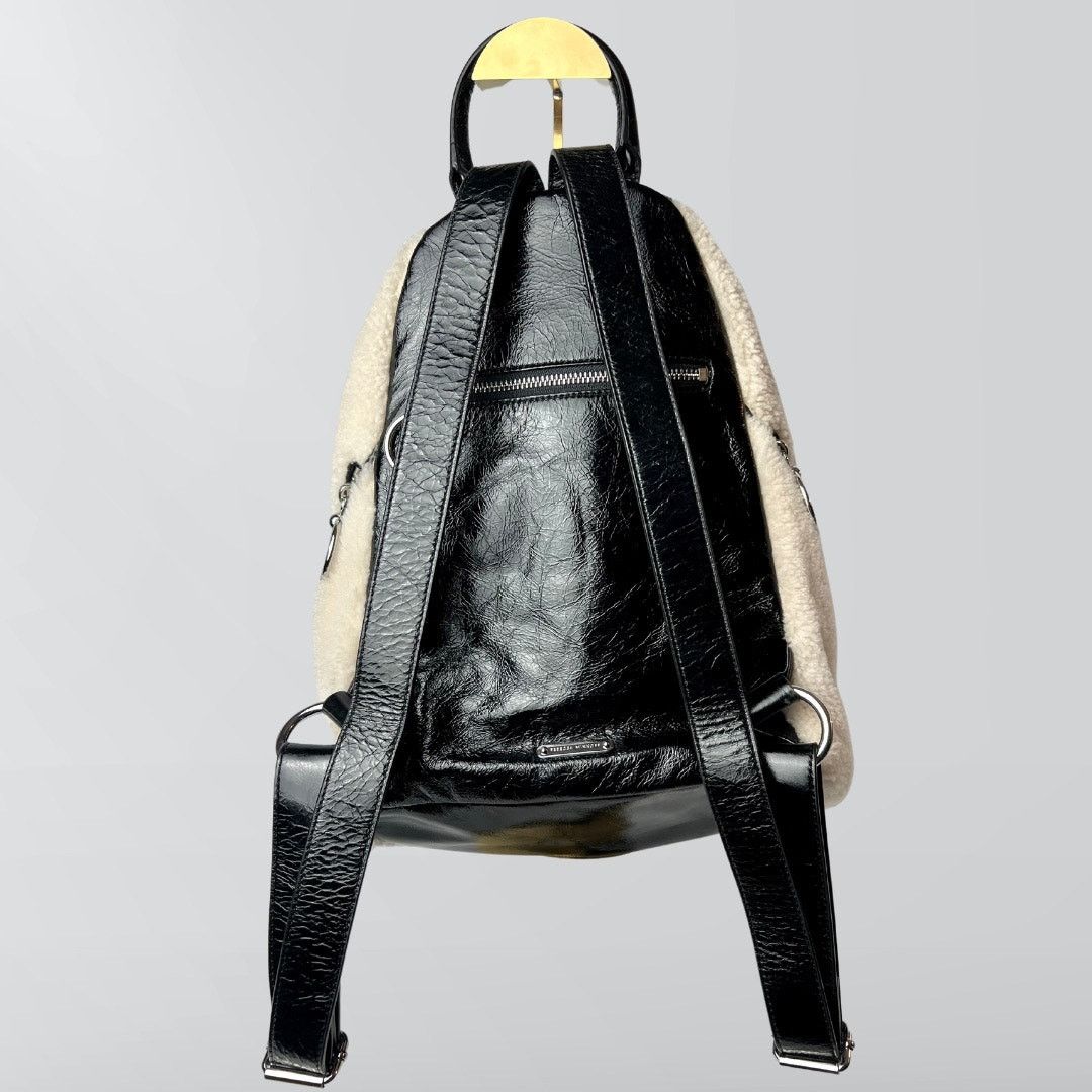 Rebecca Minkoff Rebecca Minkoff Shearling & Leather Julian Side Zip Backpack Size ONE SIZE - 4 Thumbnail