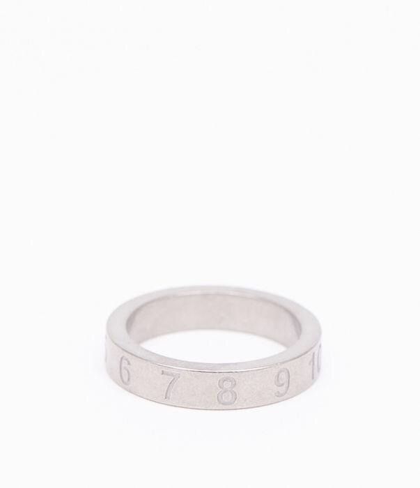 Maison Margiela o1bcso1str0526 Size: OS / Number Reference Ring in Silver Size ONE SIZE - 1 Thumbnail