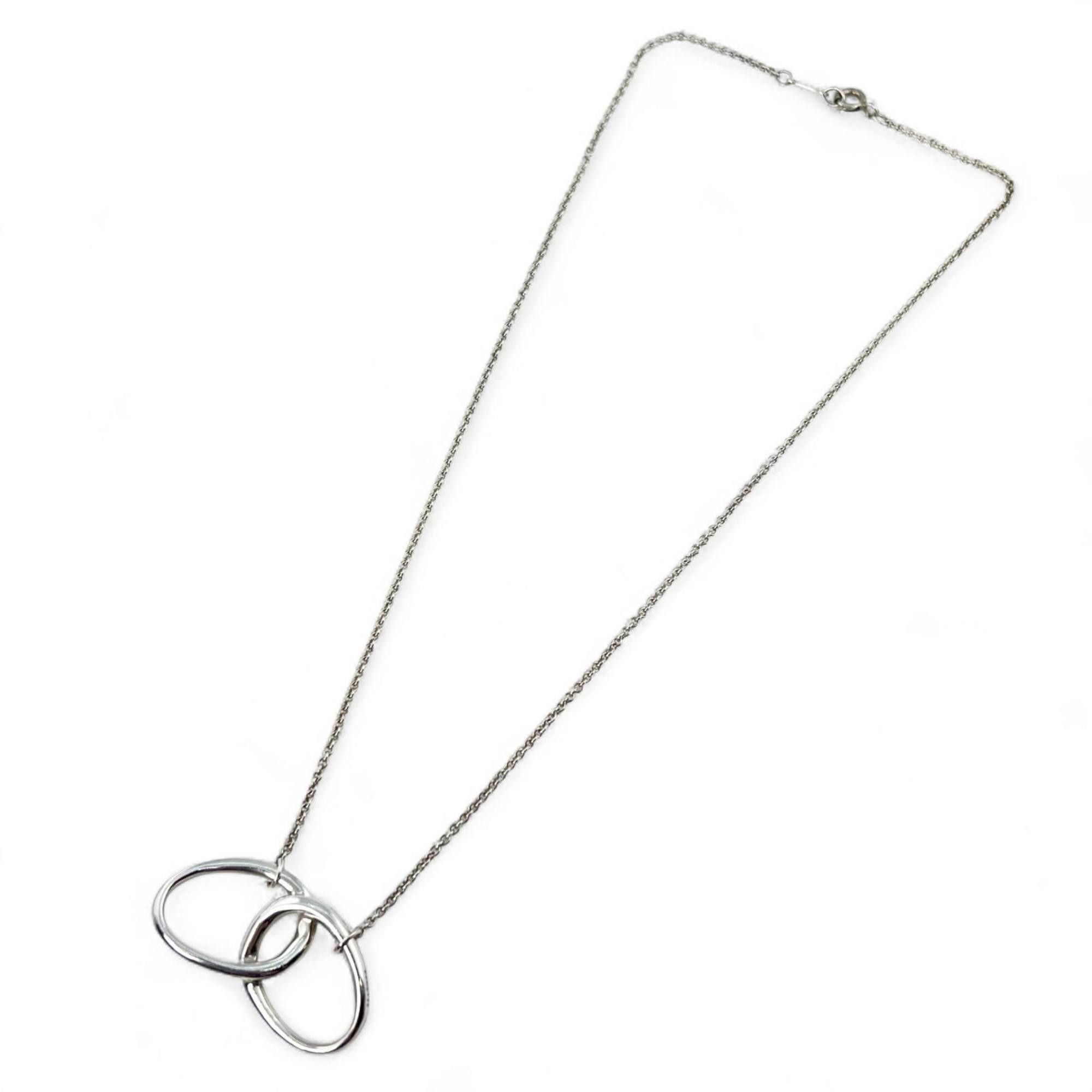 Tiffany & Co. TIFFANY & Co. Tiffany Elsa Peretti Double Loop SV925 Ring Necklace Pendant Silver Women's Size ONE SIZE - 1 Thumbnail