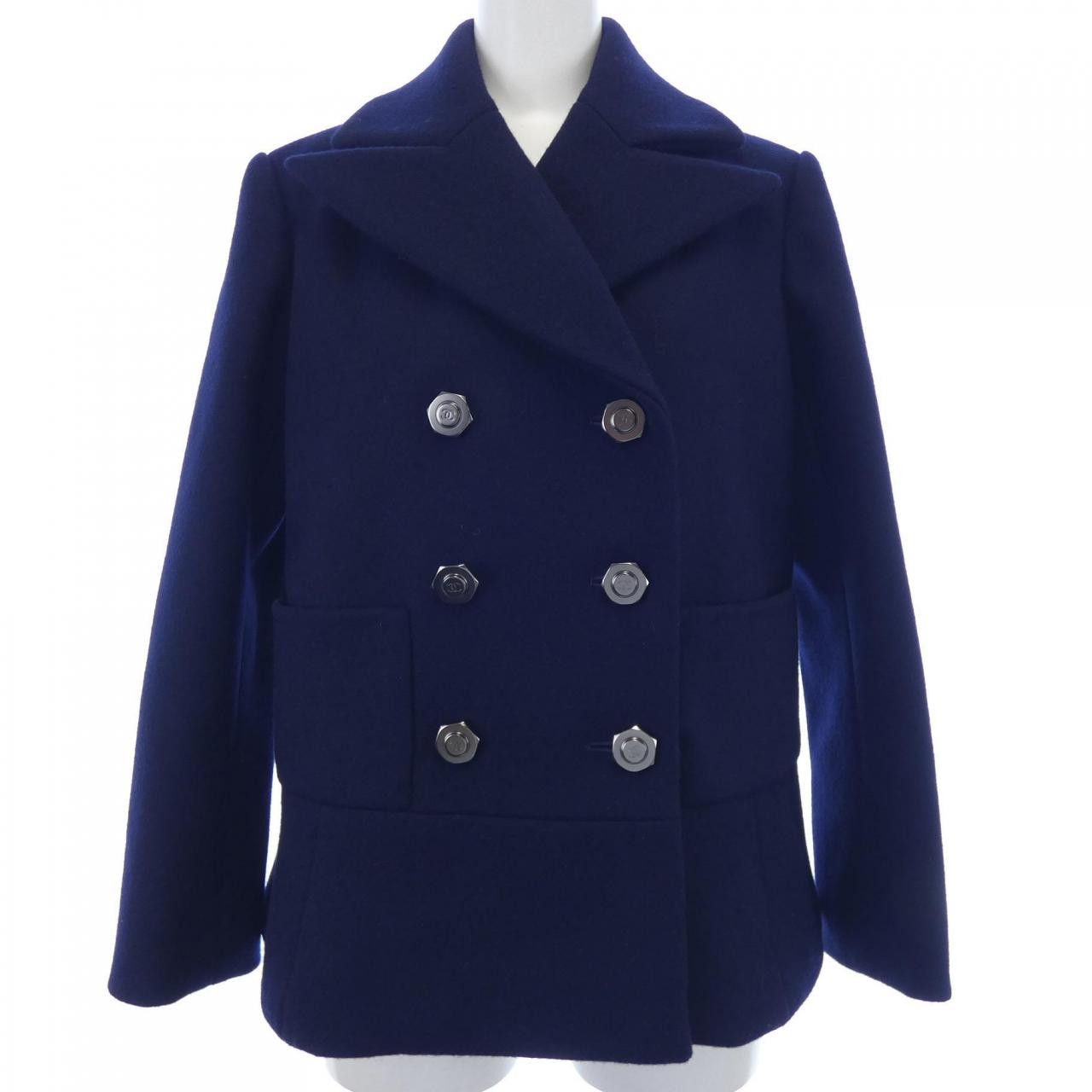 Chanel Chanel Chanel P59157V38603 Wool Peacoat Cotton Outerwear P59157V38603 DUTY FREE for USA Size ONE SIZE - 1 Thumbnail