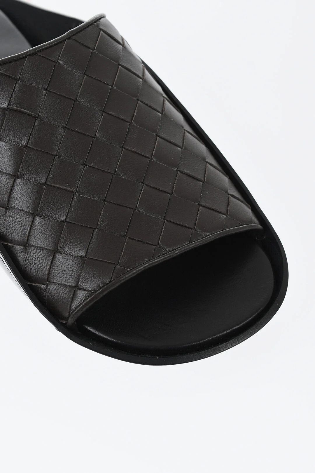 Bottega Veneta og1mm0426 Woven Leather Slides in Brown Size US 6 / EU 39 - 4 Thumbnail