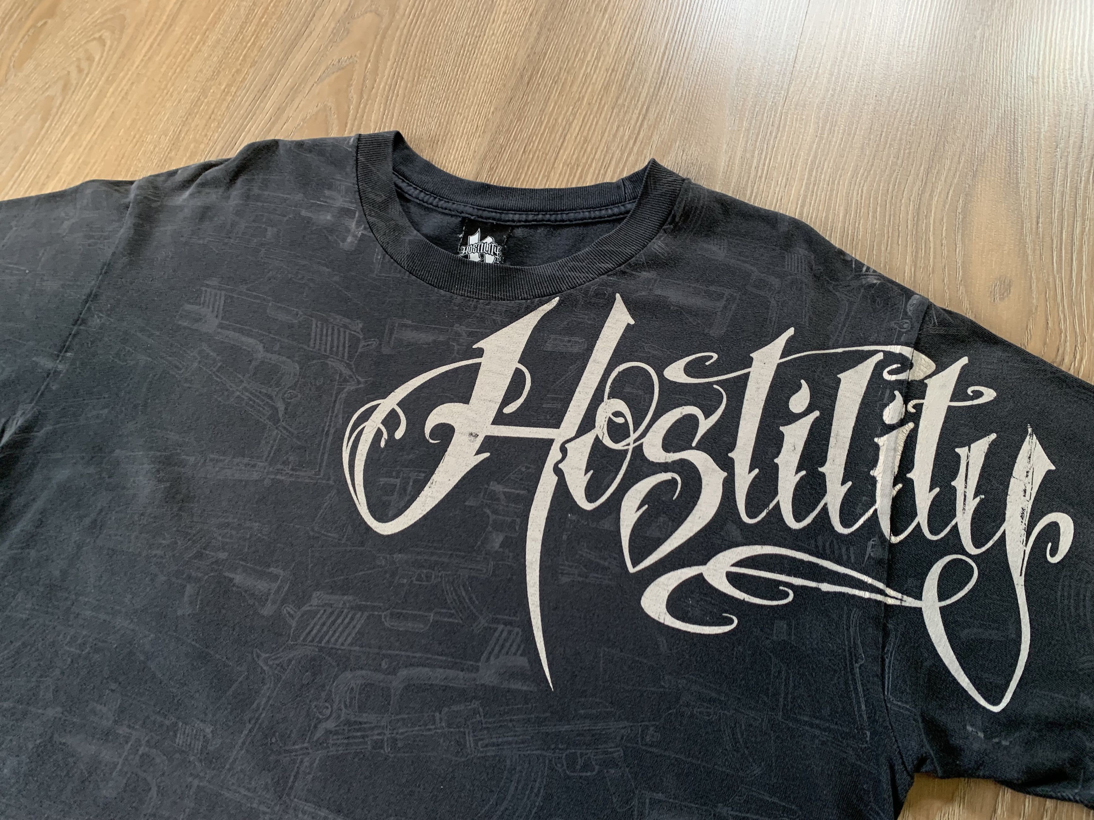 Seditionaries × Vintage Vintage Mens Hostility All Over Print T Shirt Size US L / EU 52-54 / 3 - 4 Thumbnail