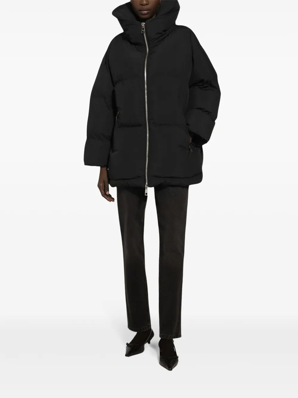 Dolce & Gabbana o1y0825 Turtleneck Shell Jacket in Black Size S / US 4 / IT 40 - 5 Thumbnail