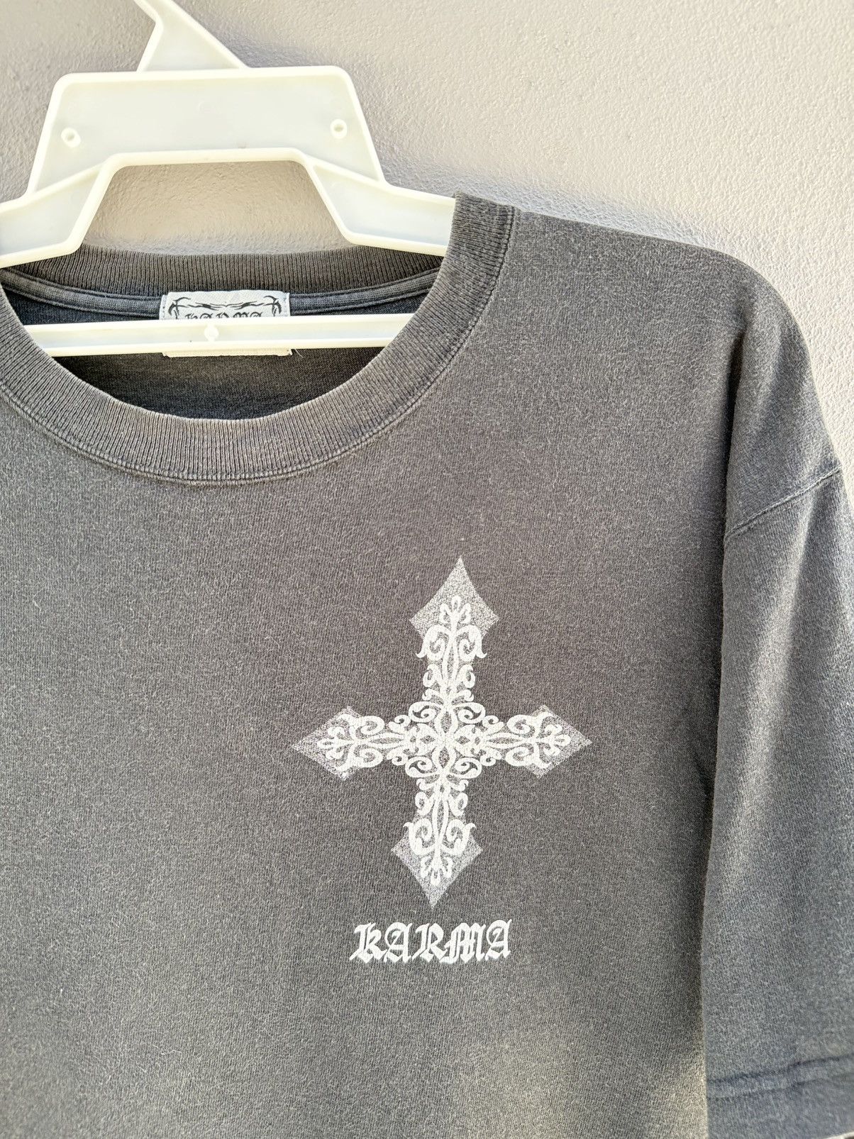 If Six Was Nine Thrashed Vintage 90s Karma Japan Streetwear Sun Faded Tee Size US M / EU 48-50 / 2 - 7 Thumbnail