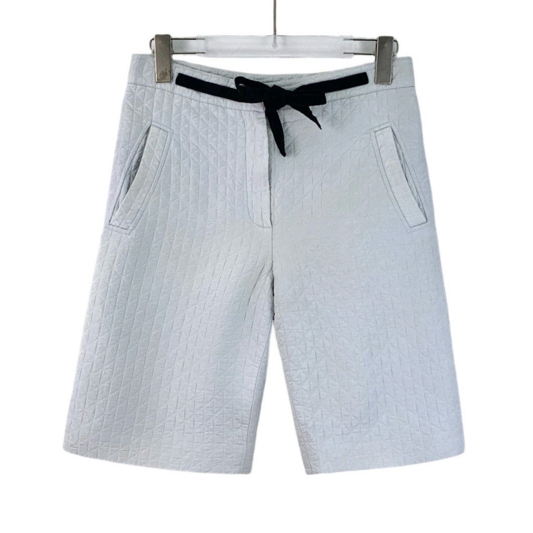 Dior Dior Light Blue Silk Diamond Plaid Casual Capri Pants K26WX Size 25" / US 0 / IT 36 - 1 Thumbnail