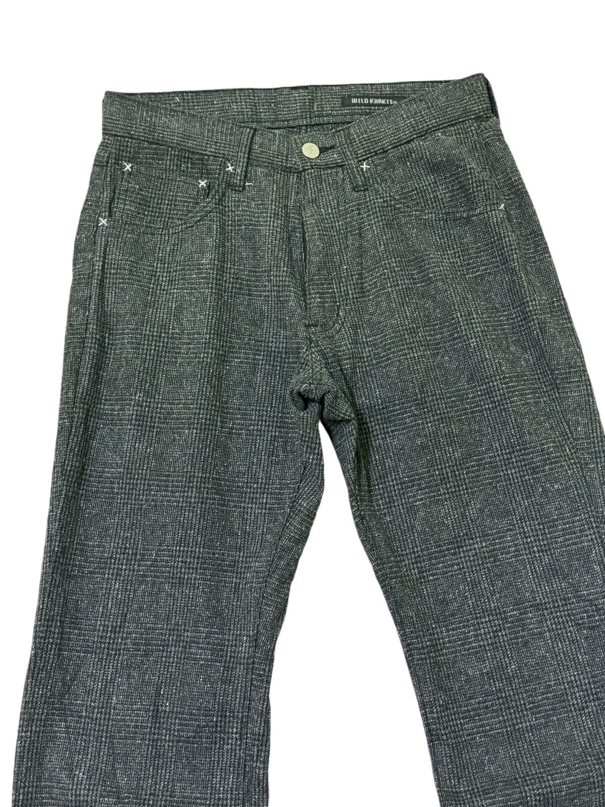 Japanese Brand FLARE WILD KHAKIS WOOL TROUSER PLAID PANT VTG Size US 28 / EU 44 - 4 Thumbnail