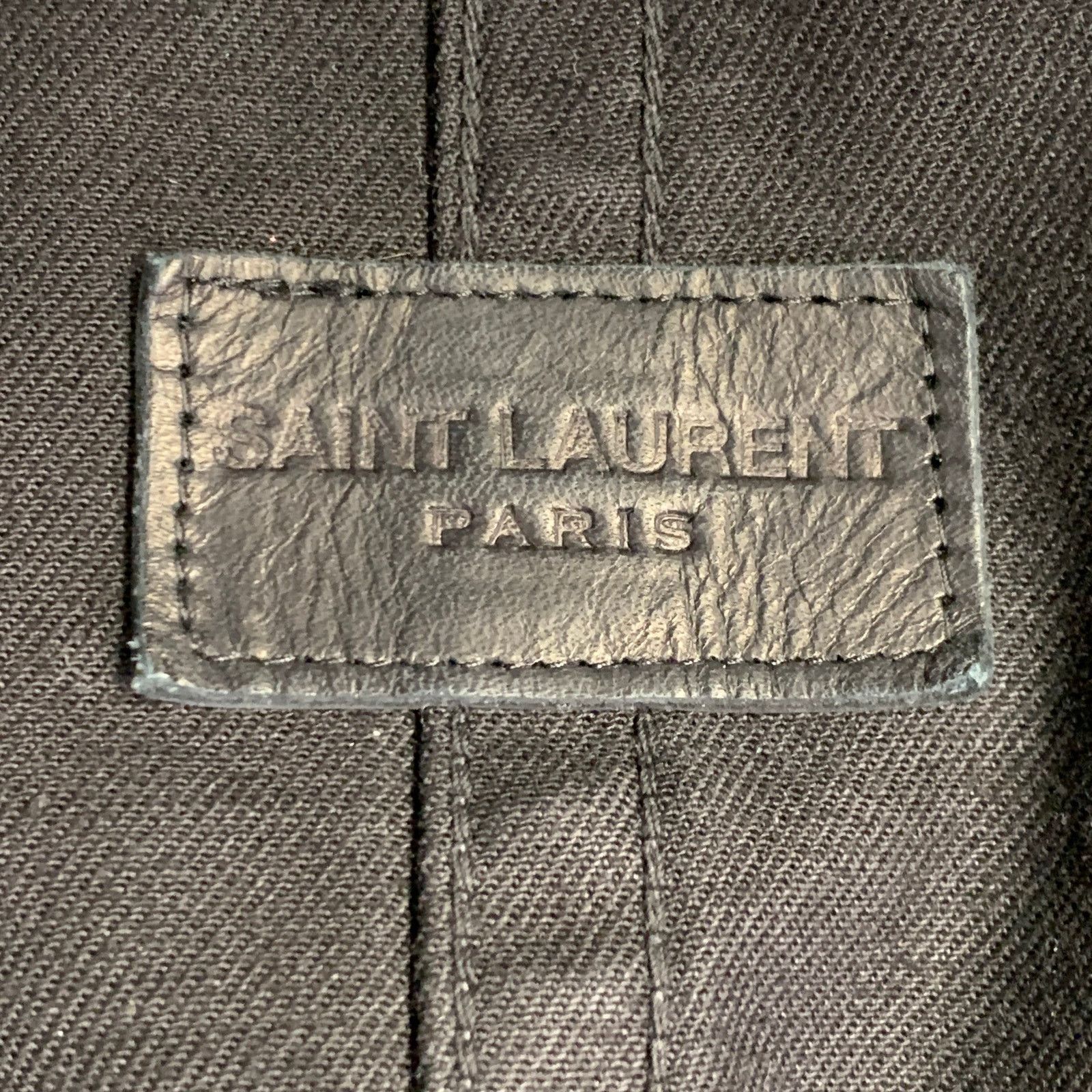 Saint Laurent Paris SAINT LAURENT Size 40 Black Studded Cotton Coat Size US L / EU 52-54 / 3 - 5 Thumbnail
