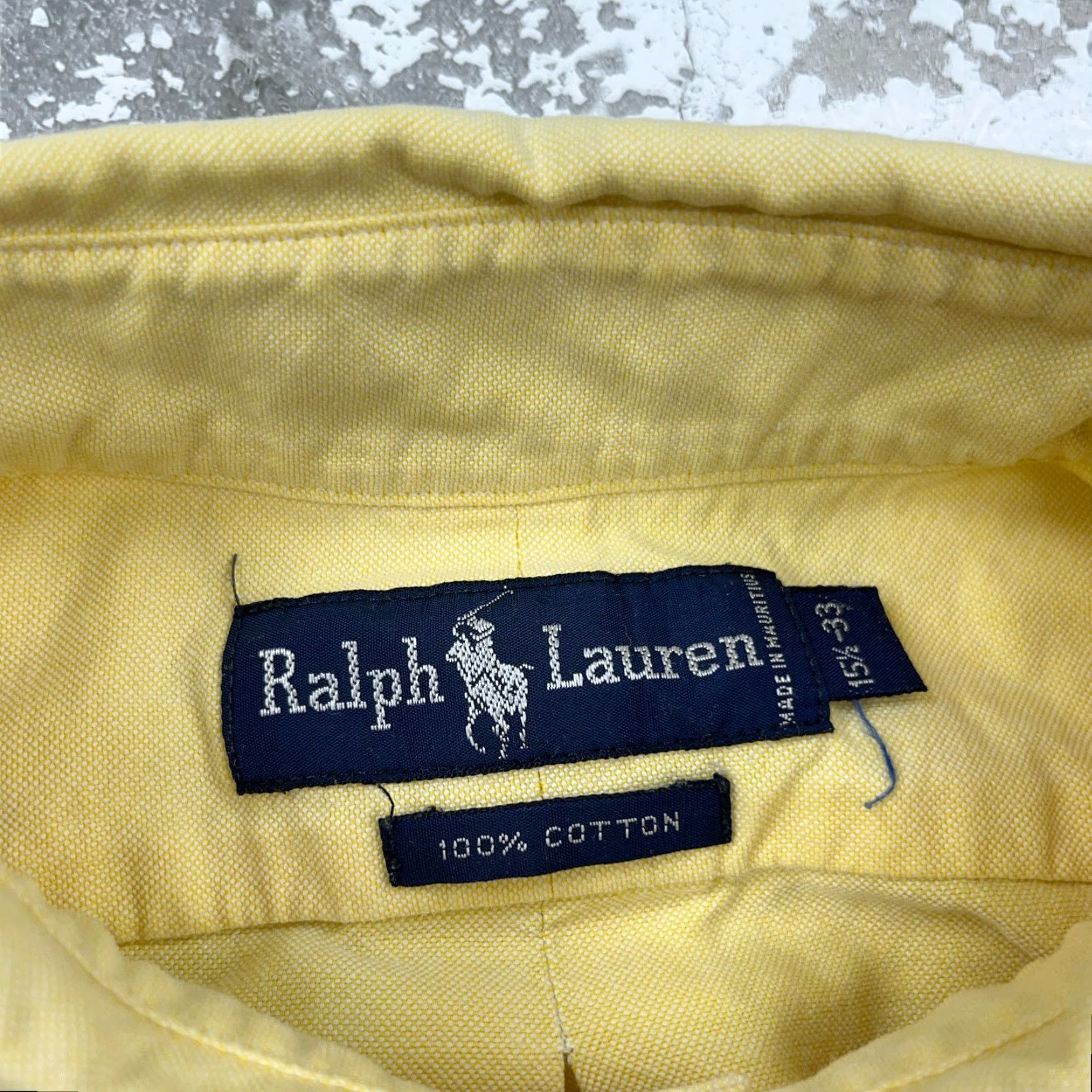 Ralph Lauren Ralph Lauren Shirt Men Button-Up 15.5 33 Yellow Cotton Solid Long Sleeve Vintage? No Size 42R - 3 Thumbnail