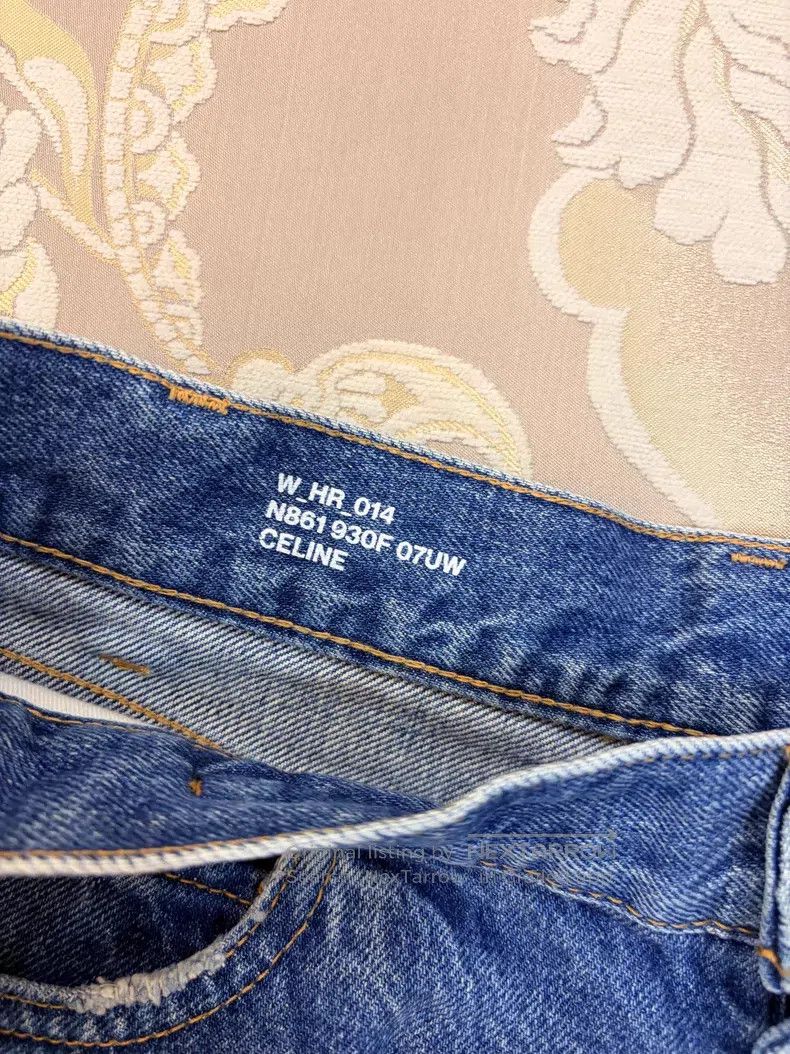 Celine CELINE Washed Blue Gold Chain Jeans i Size US 31 - 4 Thumbnail