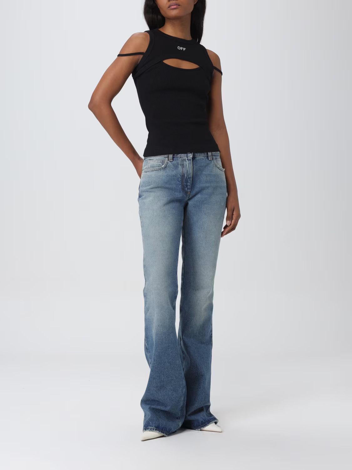 Off-White o1y1225 Denim Pant in Blue Size 27" / US 4 / IT 40 - 2 Thumbnail