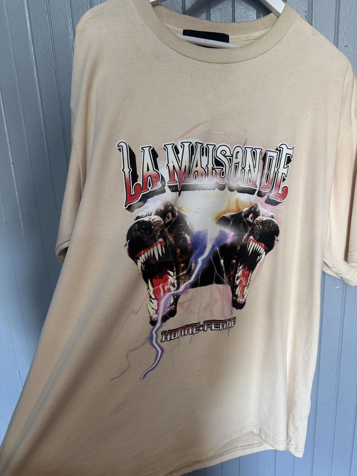 Homme + Femme La Homme Femme Off White Crew Only Tee Size US XL / EU 56 / 4 - 5 Thumbnail