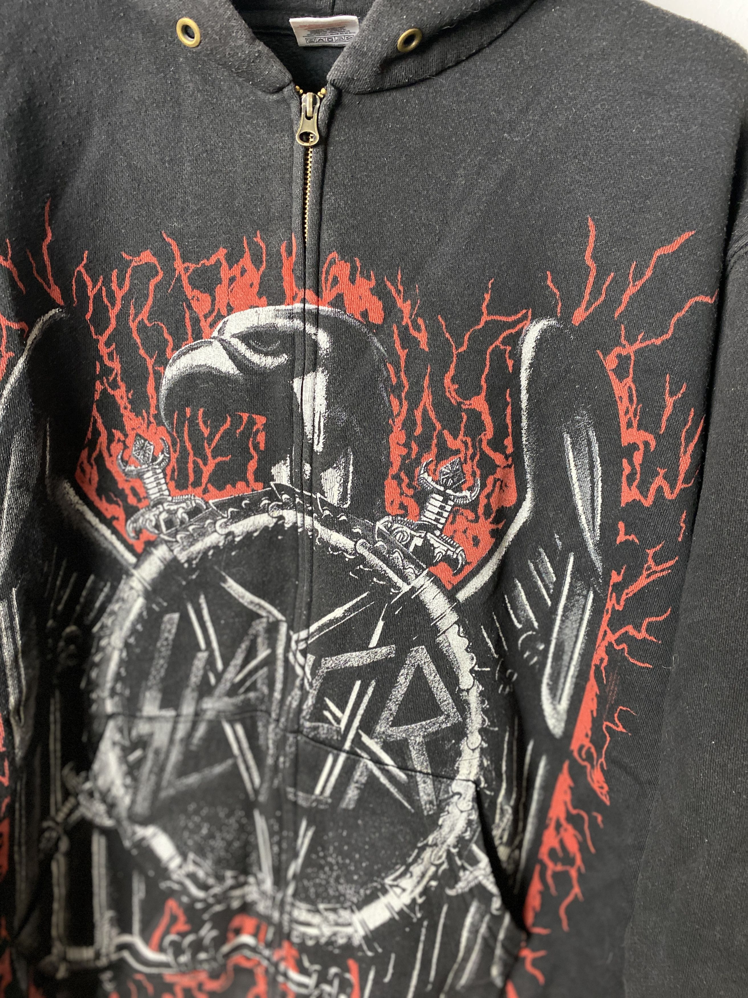 Band Tees Slayer eagle printed zip-up hoodie opium band alternative Size US M / EU 48-50 / 2 - 2 Thumbnail