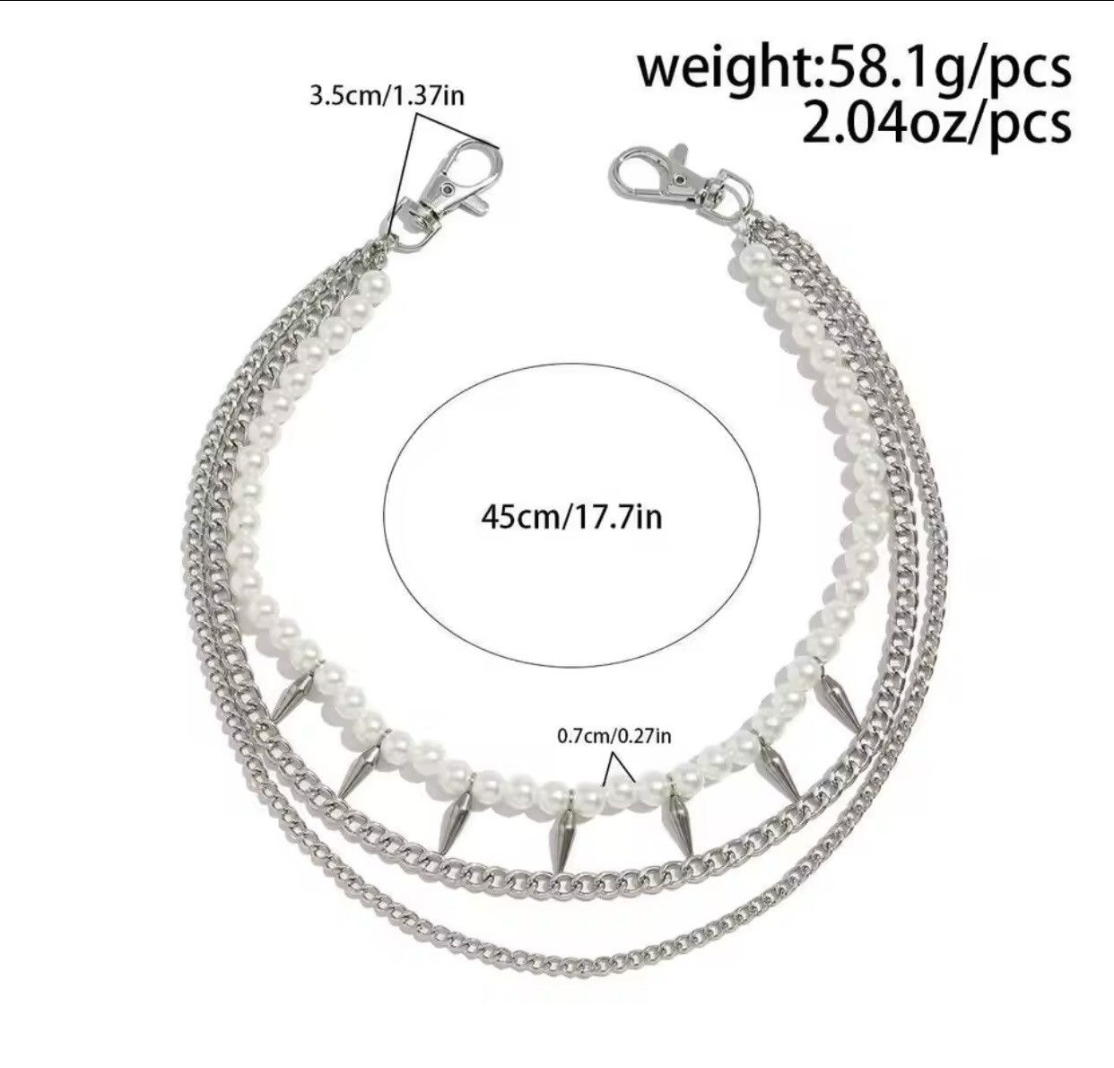Jewelry New Jeans CCB Beaded U-shaped Waist Chain Size ONE SIZE - 4 Thumbnail
