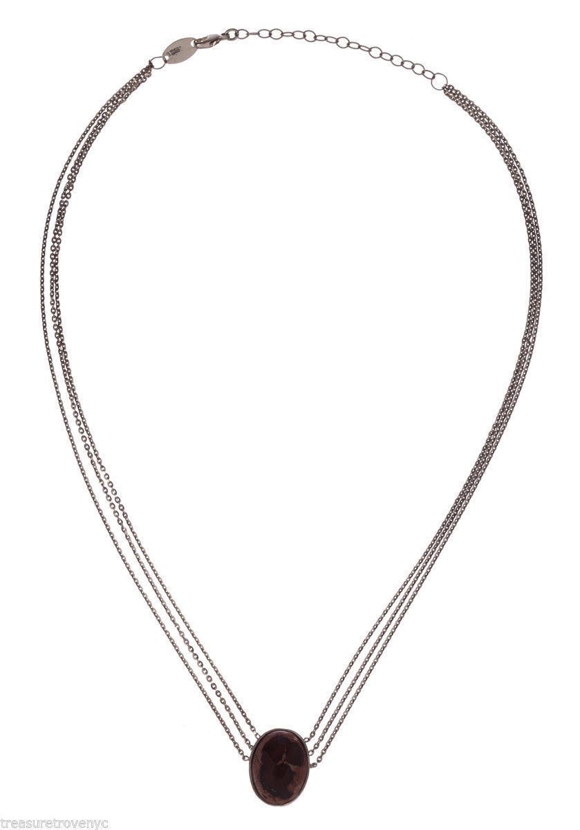 Alberto Juan Bezel Set Mexican Opal Sterling Silver Necklace