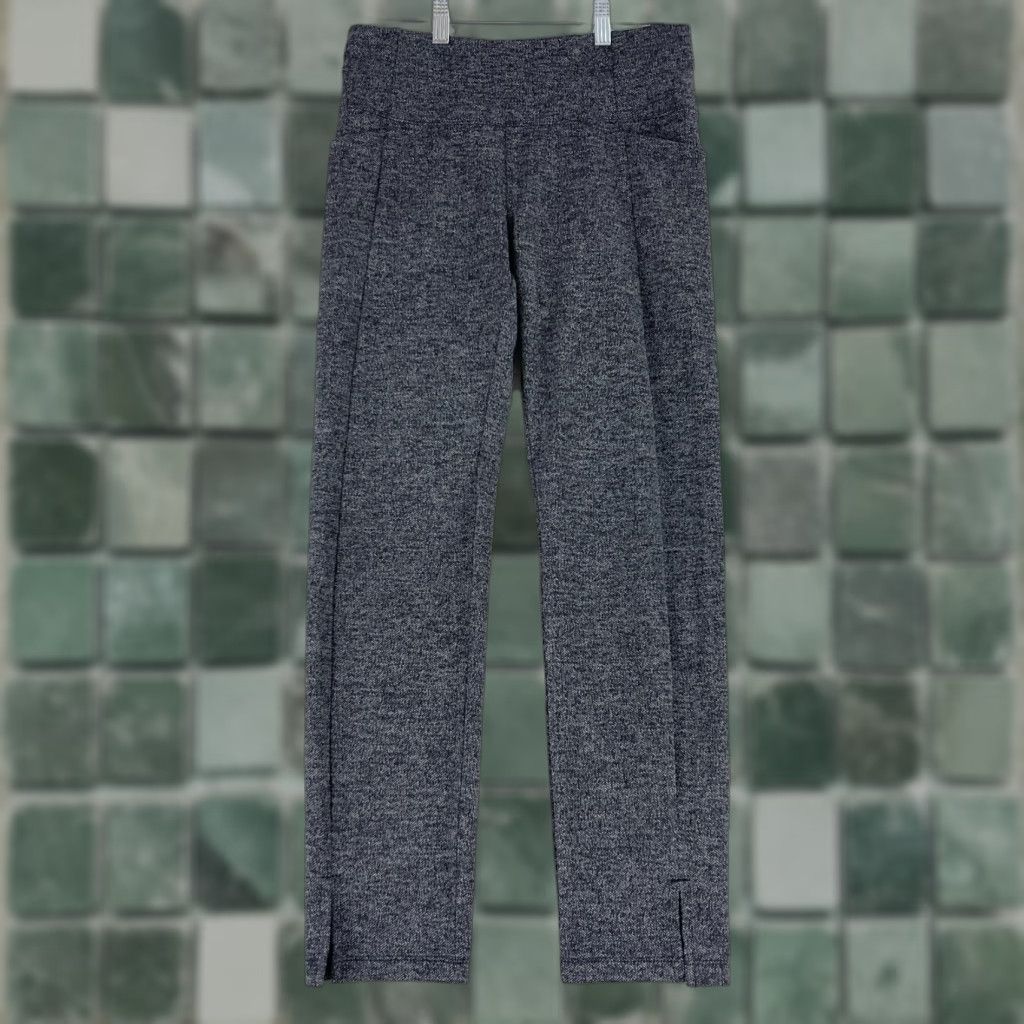 Athleta Athleta Gray Leggings Womens Size Small Herringbone Mercer Pull On Split Hem Size 28" / US 6 / IT 42 - 1 Thumbnail