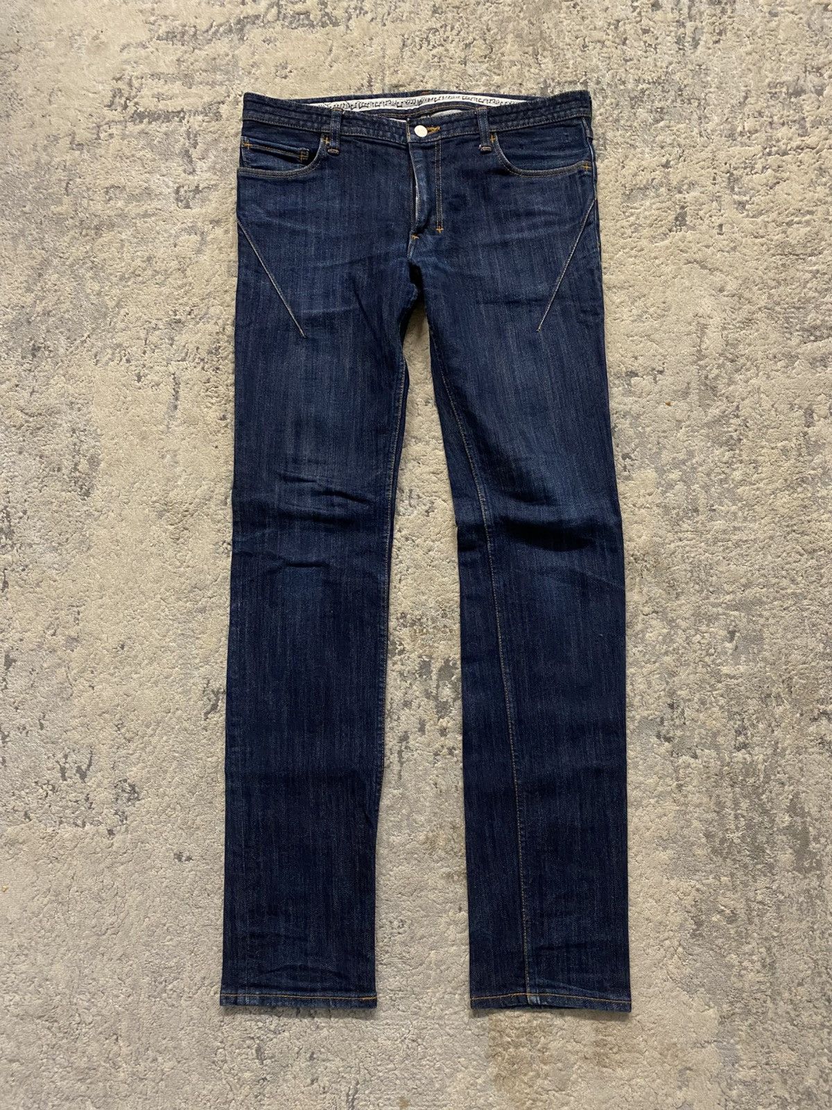Number (N)ine FW09 Raw Indigo Crying Heart Skinny Denim | Grailed