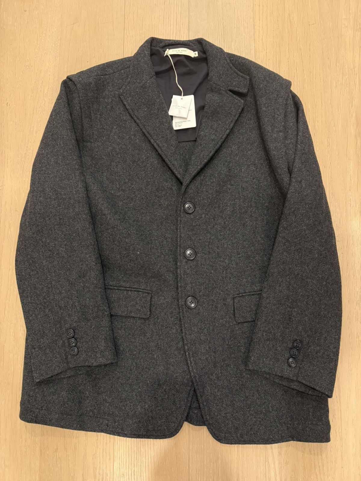 7115 by Szeki 7115 by Szeki Charcoal Oversized Blazer (Wool) Size 44L - 1 Thumbnail