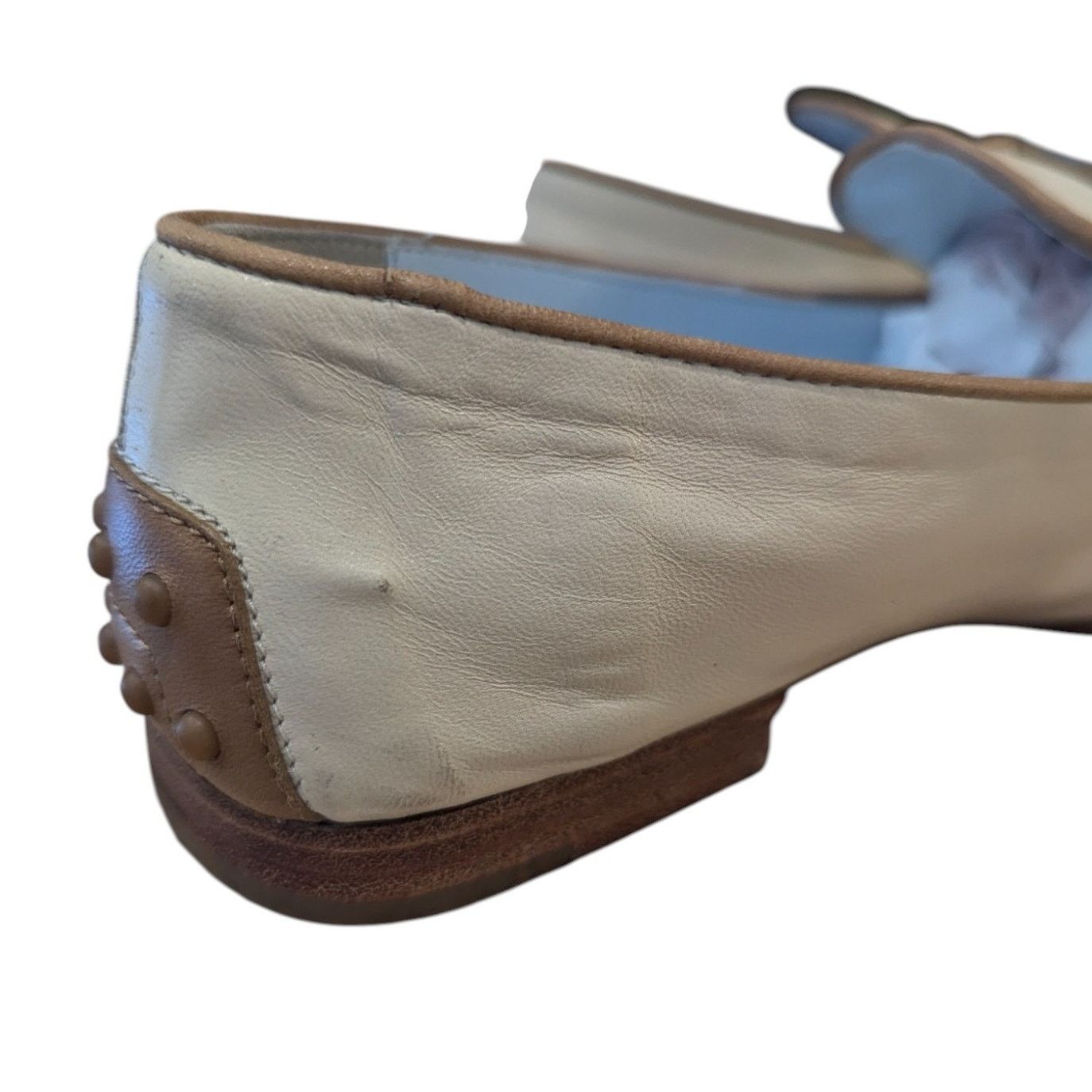 Tod's TOD'S Italian Cream Tan Tassled Leather Driving Loafers Size US 5.5 / IT 35.5 - 5 Thumbnail