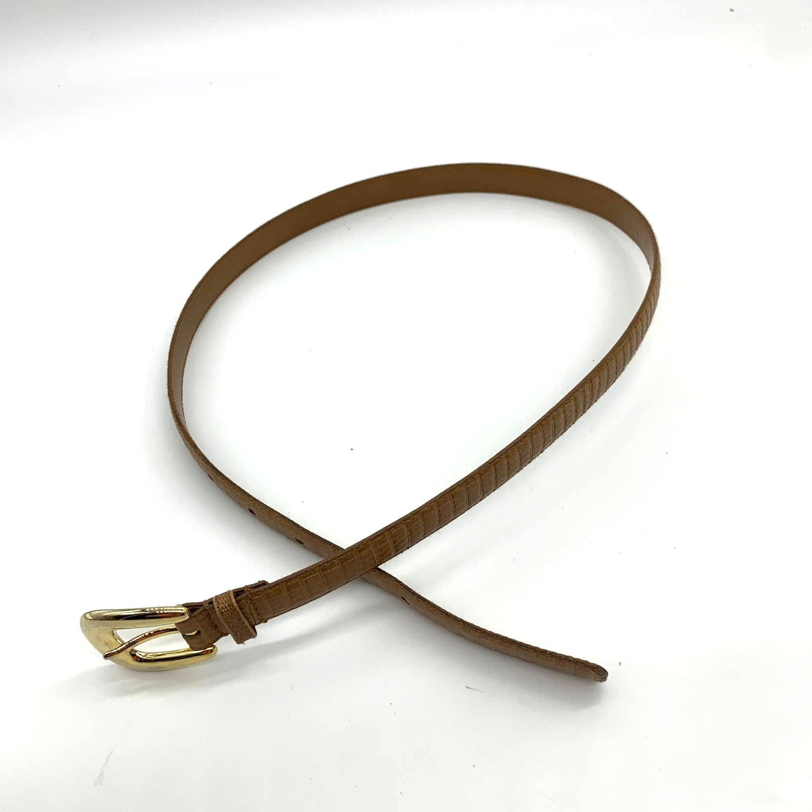 Other TJW Brown Genuine Leather Womens Belt Size M-L Size ONE SIZE - 5 Thumbnail