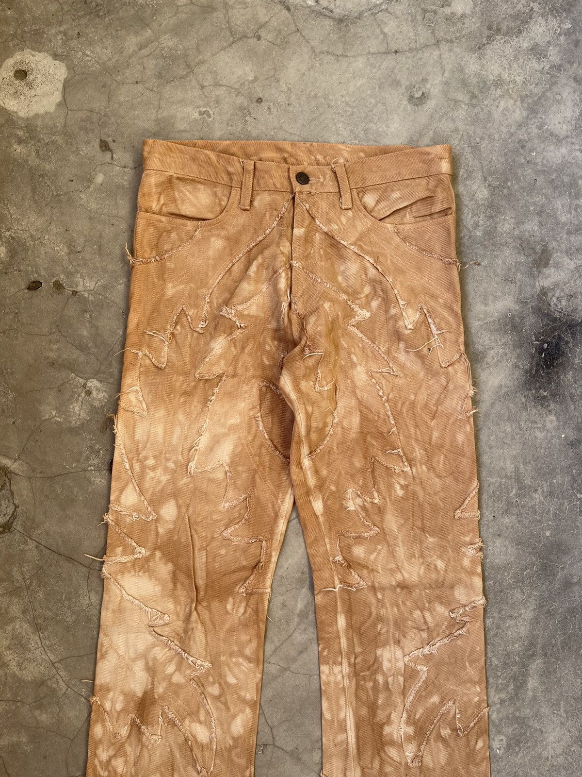 Yasuyuki Ishii Vintage Yoshiyuki Konishi Distressed Patch Cut Art Jeans A6 Size US 30 / EU 46 - 4 Thumbnail