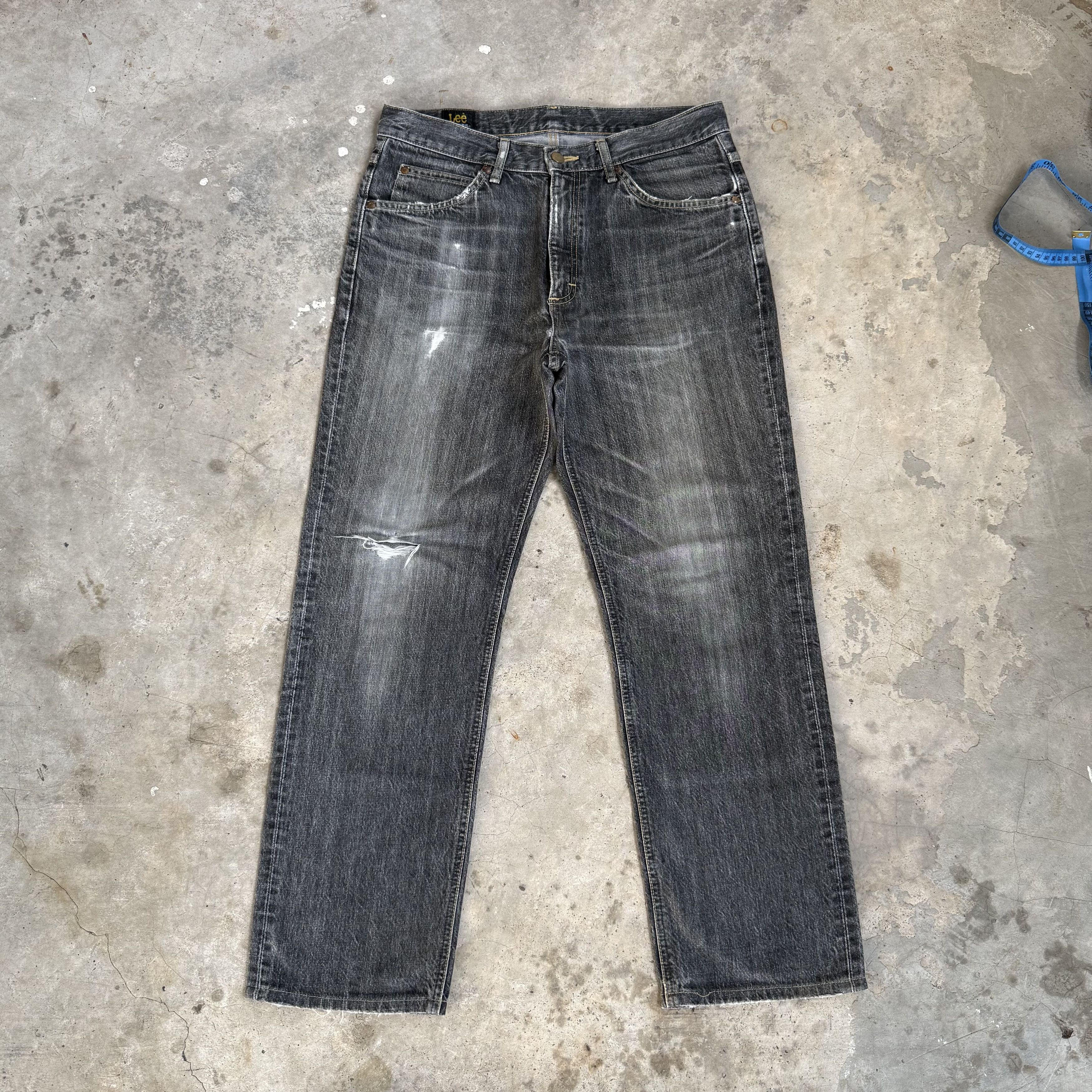 Lee Vintage Lee Rider Black Faded Denim Jeans Size US 33 - 1 Thumbnail