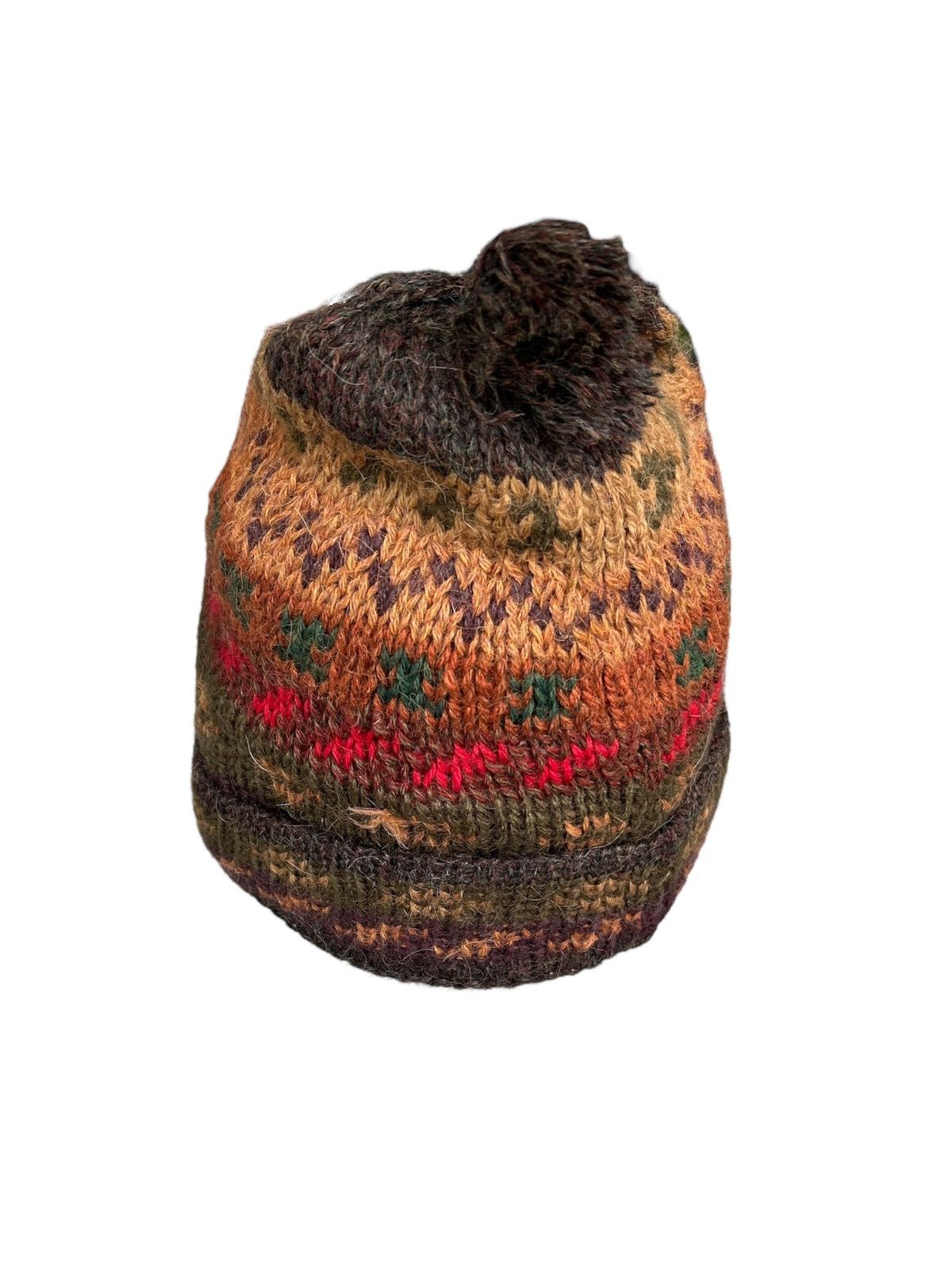 Japanese Brand × Kapital × Vintage Crochet knitted handmade hairy Beanie Hats Rare☠️☠️ Size ONE SIZE - 4 Thumbnail