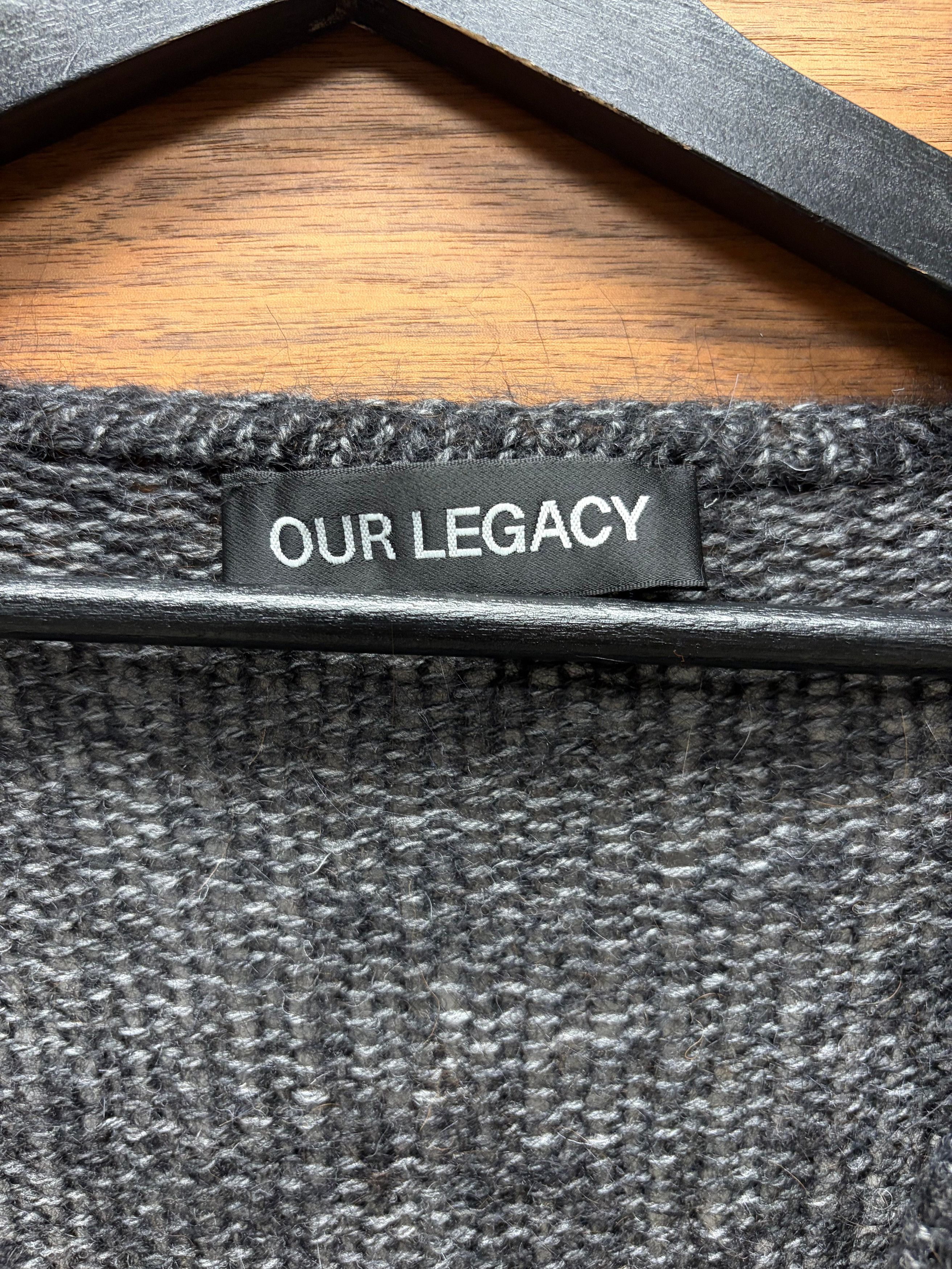 Our Legacy Our Legacy Black/Grey ‘Academy Cardigan’ Size US M / EU 48-50 / 2 - 3 Thumbnail