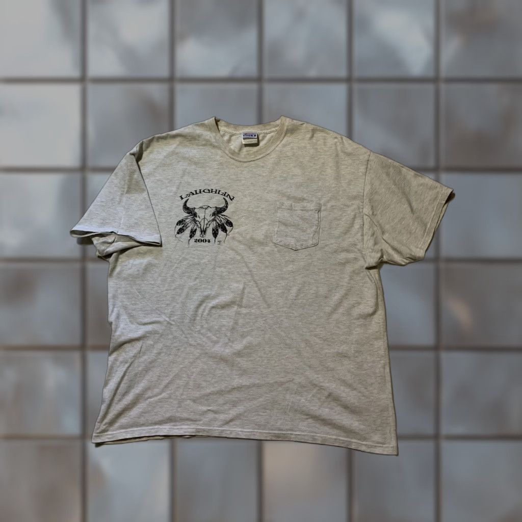 Hanes VINTAGE Laughlin River Run Motorcycle Rally 2004 Ram Skull Dream Catcher Graphic T-Shirt Hanes Men 2XL Gray Shirt Mens Size US XXL / EU 58 / 5 - 1 Thumbnail