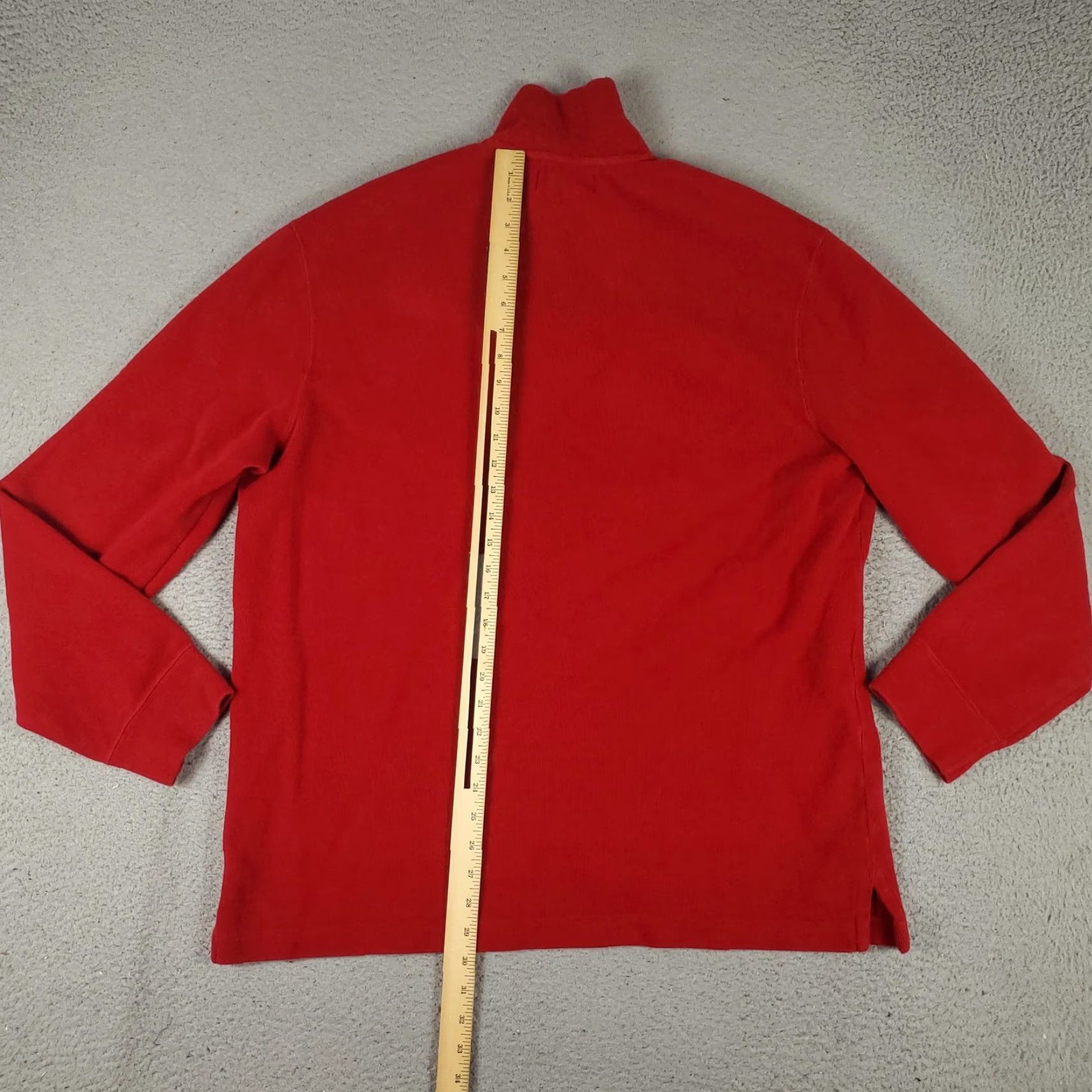 Polo Ralph Lauren Ralph Lauren Men's XL Red Cotton 1/4 Zip Pullover Sweater Knitted Mock Neck Classic Size US XL / EU 56 / 4 - 6 Thumbnail