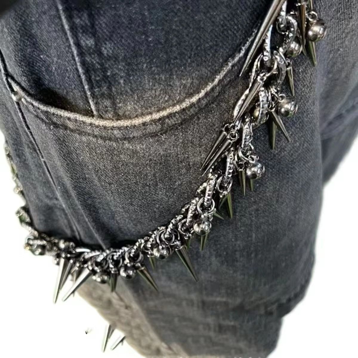 Jewelry Black Metal Pants Chain Size ONE SIZE - 3 Thumbnail