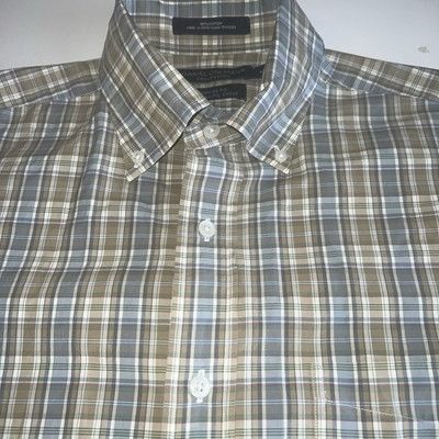 Daniel Cremieux Cremieux Signature Collection Cotton SS Shirt, Tan Blue Med Size US M / EU 48-50 / 2 - 4 Thumbnail