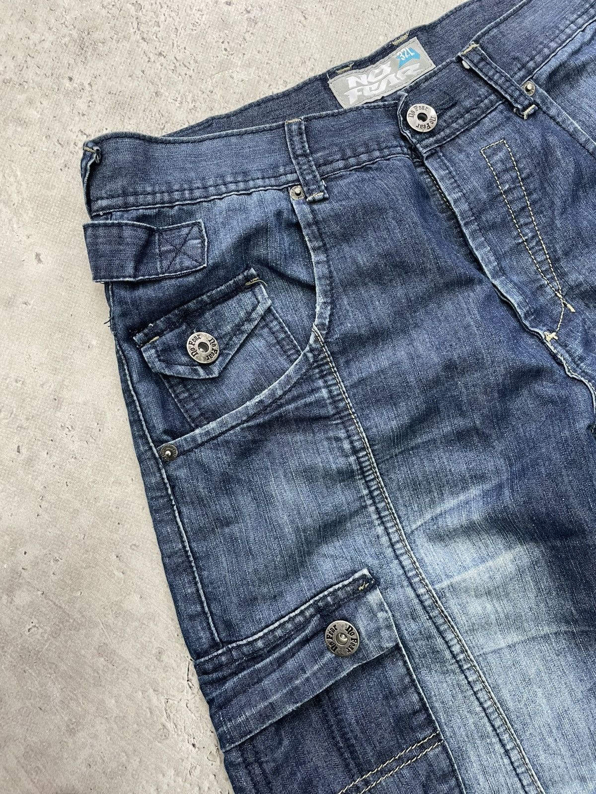 No Fear No Fear rap cargo pants denim hype y2k south pole style Size US 32 / EU 48 - 6 Thumbnail