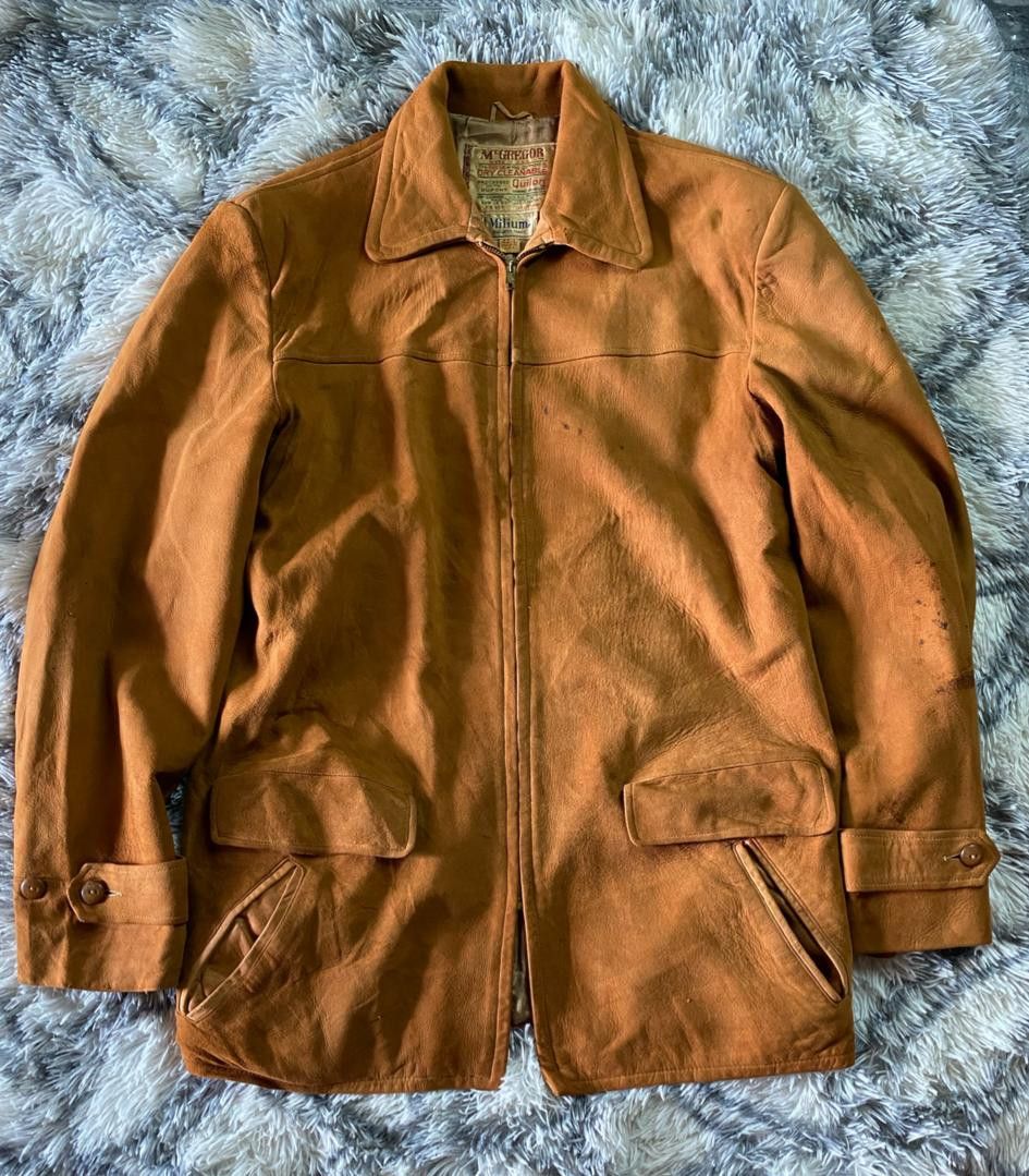 Genuine Leather Vintage Made In Usa👺 M'GREGOR SUEDE LEATHER JACKET Size US M / EU 48-50 / 2 - 1 Thumbnail