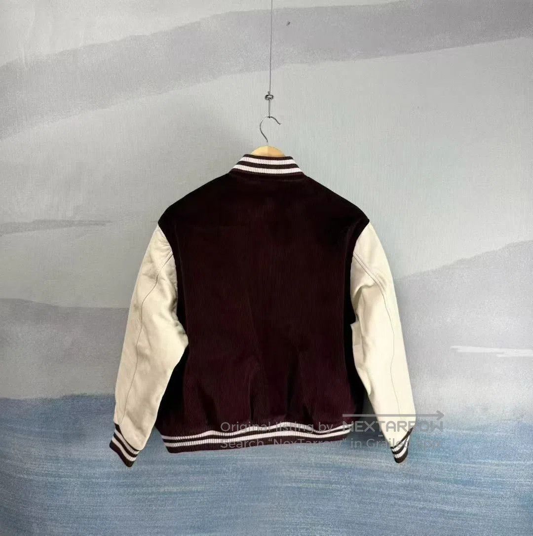 Celine Celine Burgundy Corduroy Leather Patchwork Embroidered Base Size US M / EU 48-50 / 2 - 3 Thumbnail