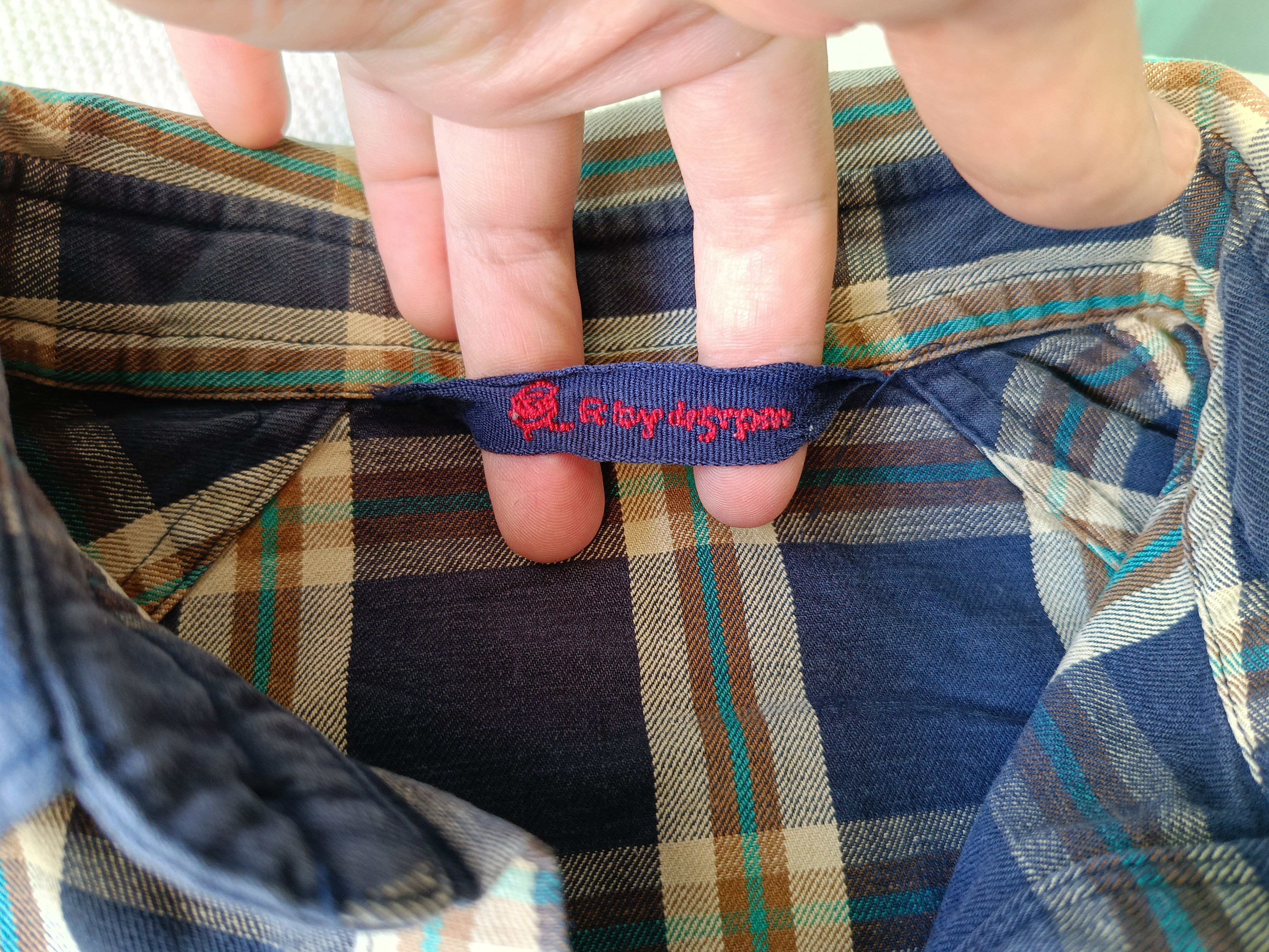 45rpm 45RPM by R Japan plaid ladies indigo navy blue slimfit shirt Size S / US 4 / IT 40 - 2 Thumbnail