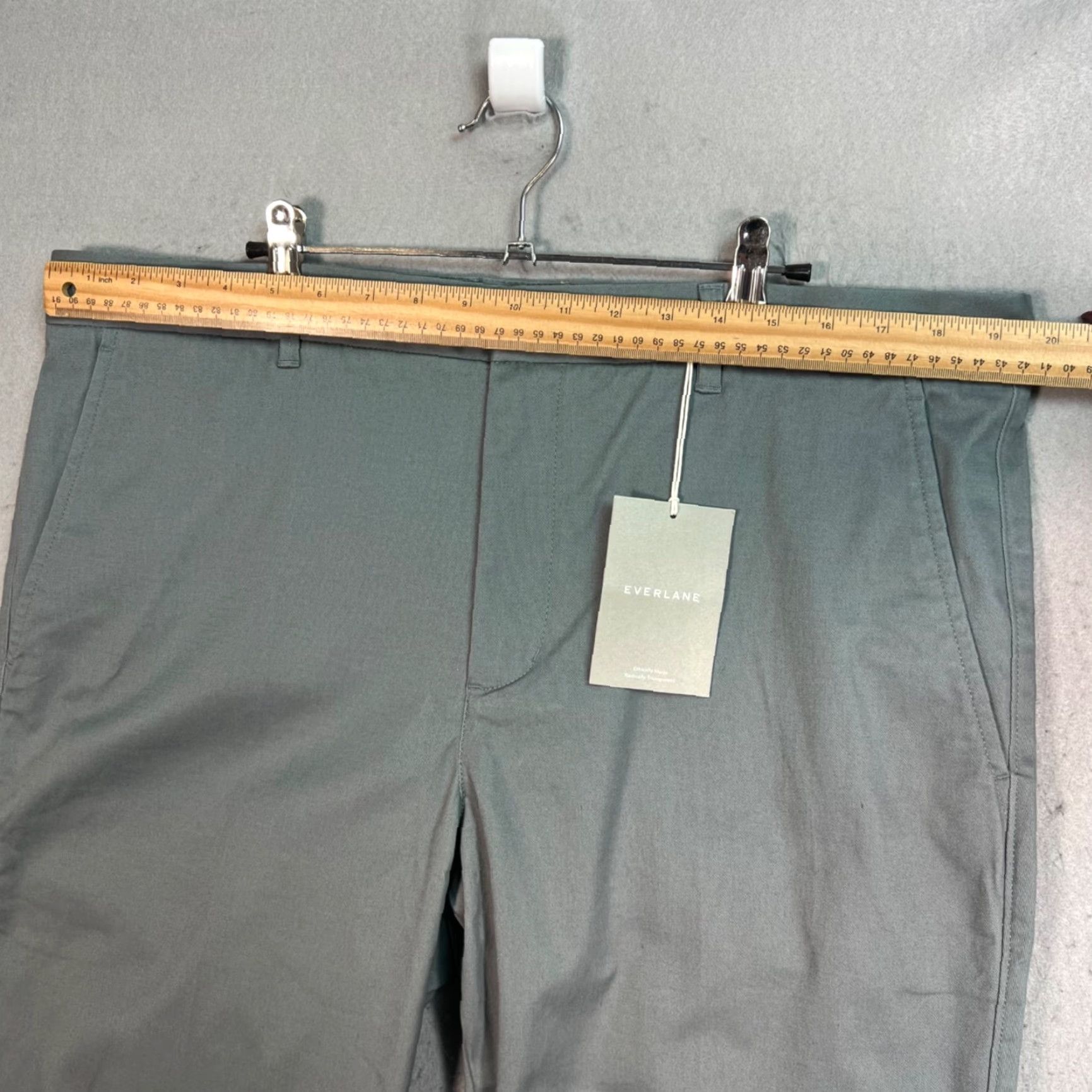 Everlane Everlane Mens Size 38 x 30 Pants Gray Cotton-Blend Straight Leg — Casual Chino Size US 38 / EU 54 - 6 Thumbnail