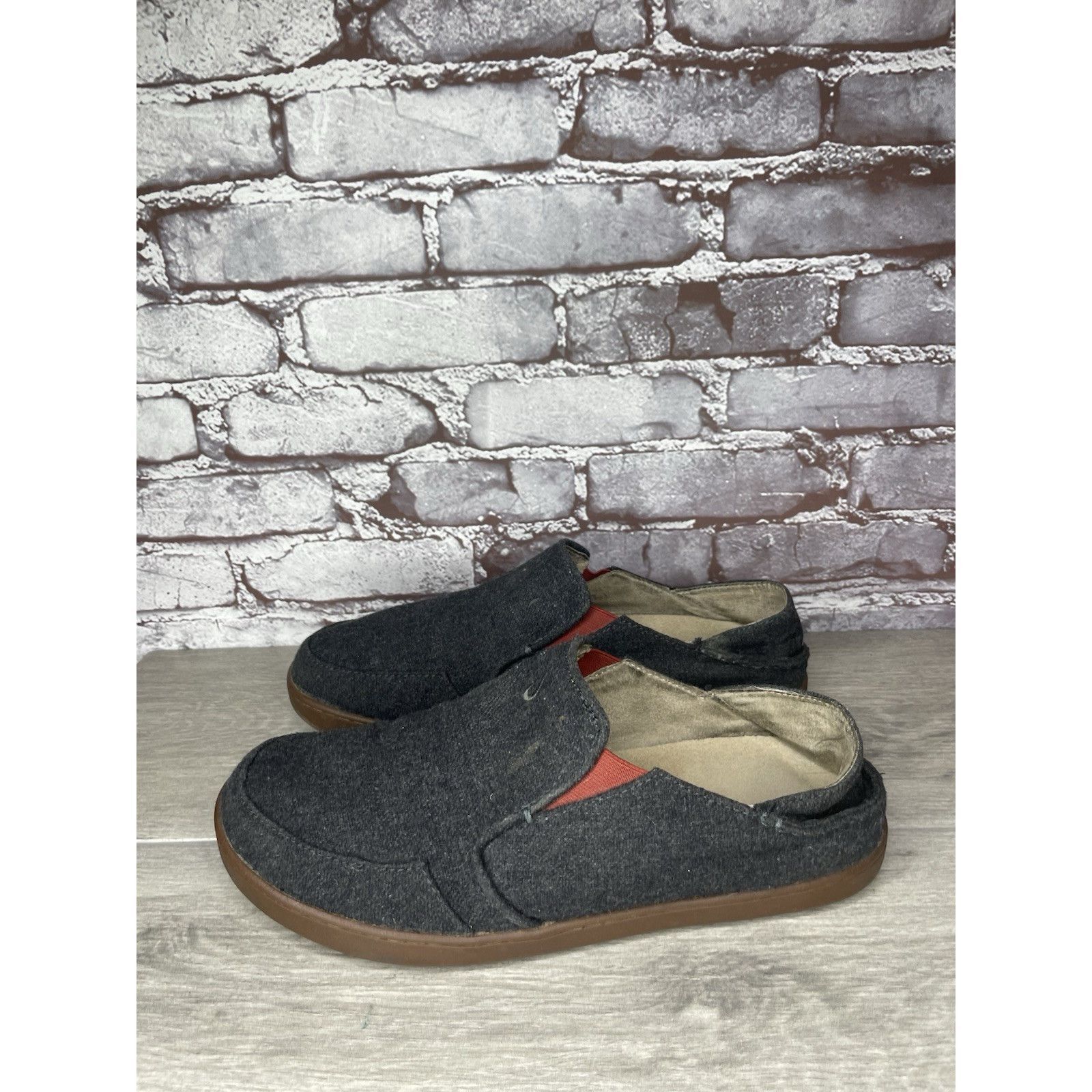 Olukai Olukai Wool Gray Wool Fabric Casual Slip On Casual Sneakers Size US 11 / EU 44 - 16 Thumbnail