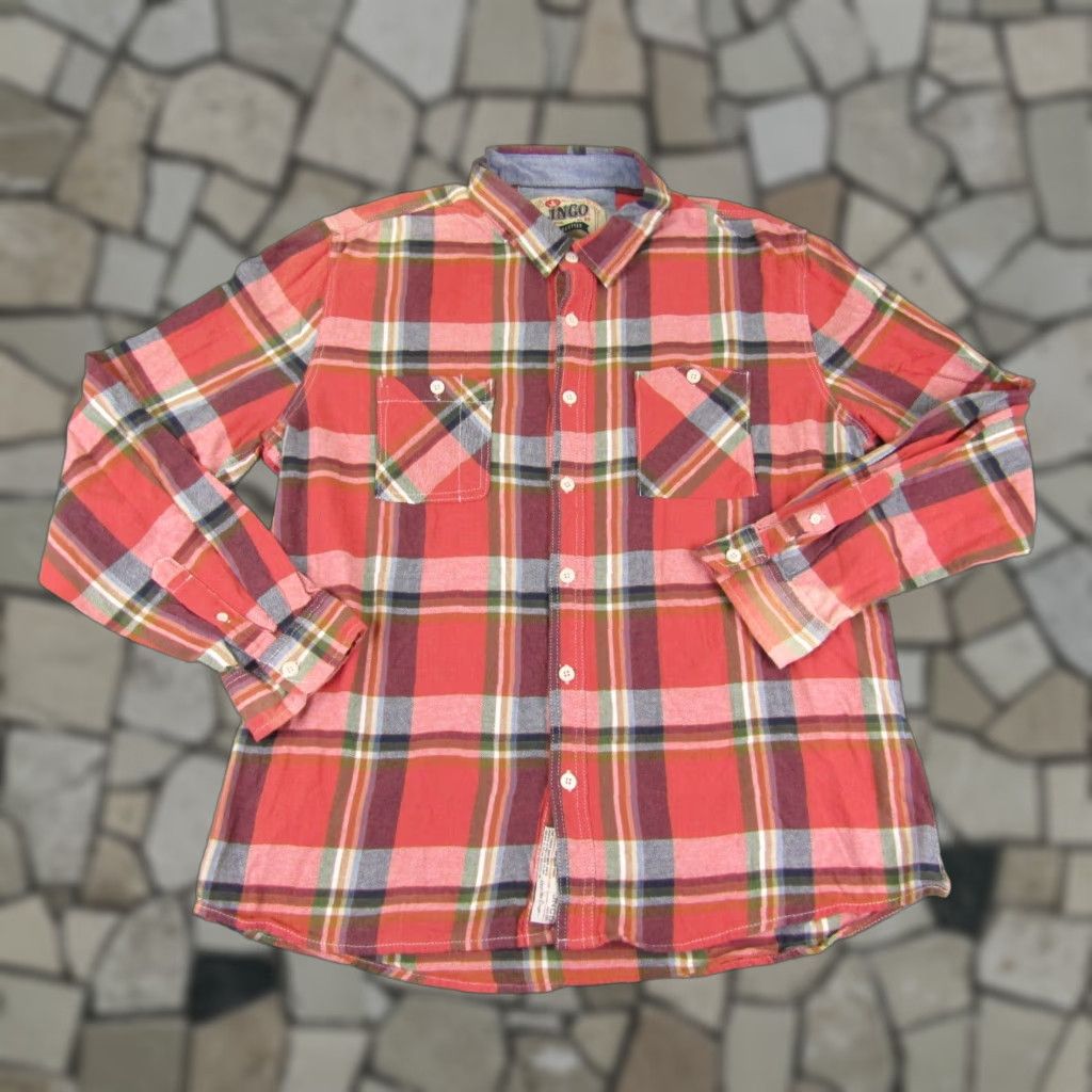 JNCO JNCO Shirt Mens M Red Plaid Flannel Button-Up Outdoors Long Sleeve Casual Shirt Size US M / EU 48-50 / 2 - 1 Thumbnail