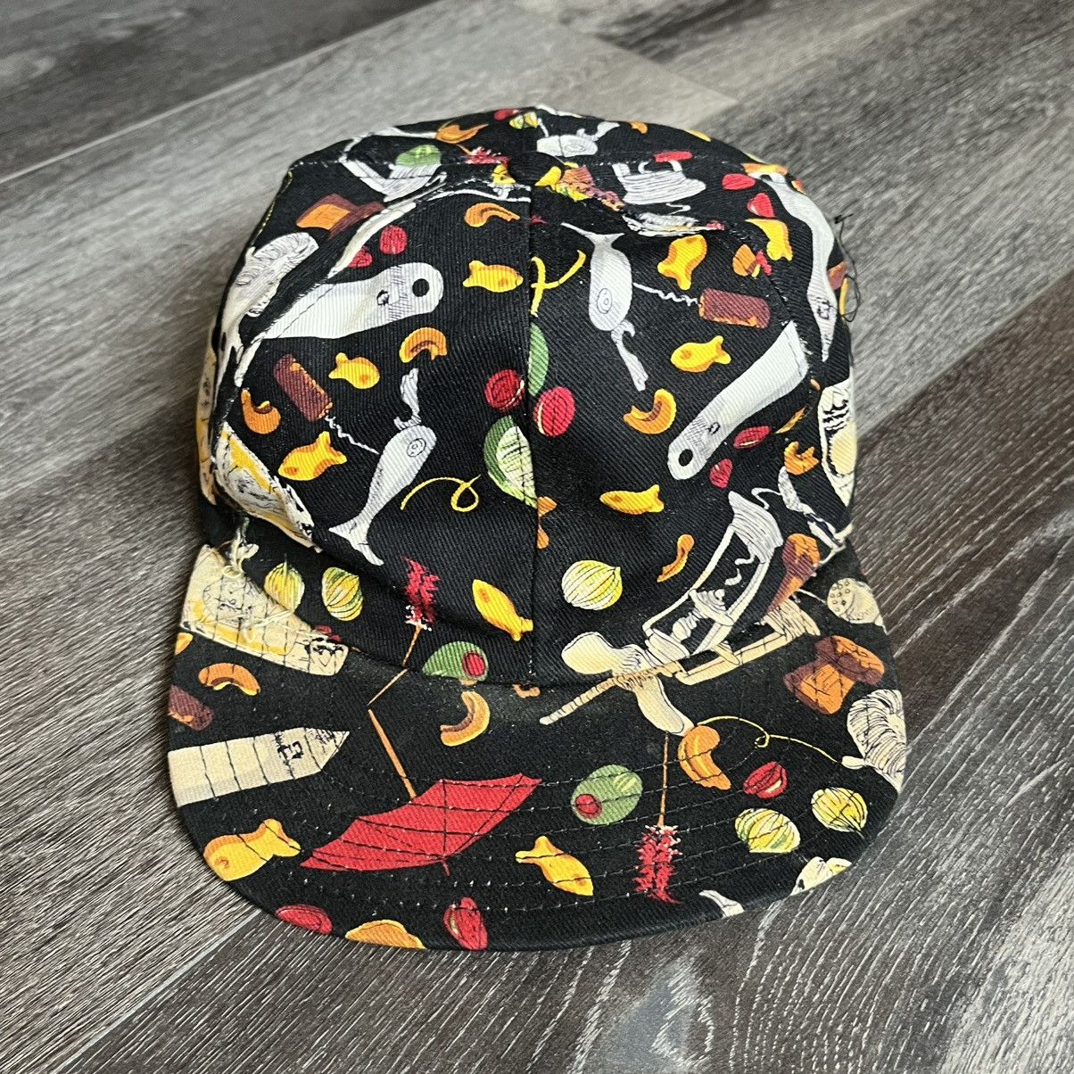 Vintage Vintage 1990s Mediterranean Fishing All Over Print Logo Hat Size ONE SIZE - 1 Thumbnail