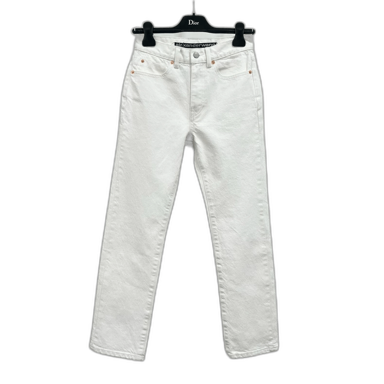 Alexander Wang Alexander Wang White Denim Casual Pants Size 25" / US 0 / IT 36 - 1 Thumbnail