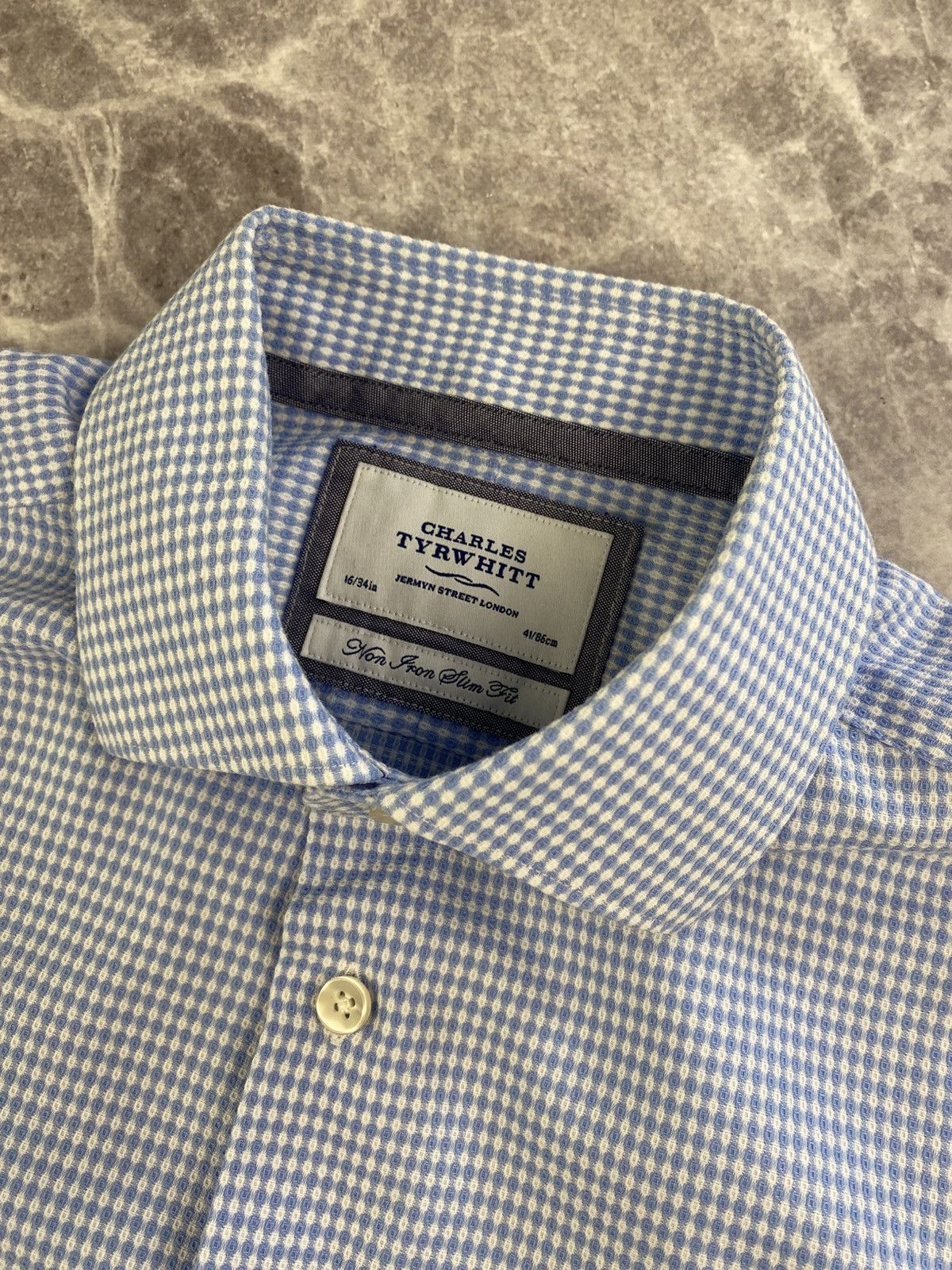 Charles Tyrwhitt Charles Tyrwhitt Houndstooth Button Shirt Size: 16 Size US M / EU 48-50 / 2 - 2 Thumbnail