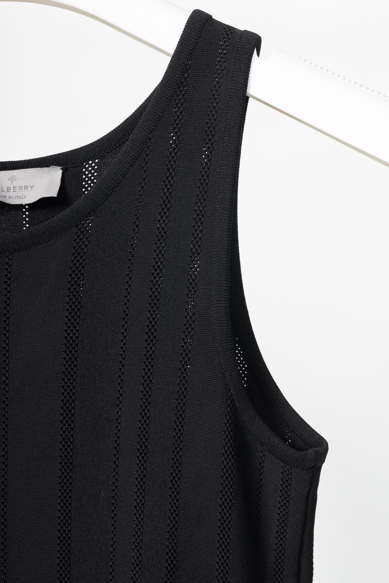Mulberry Mulberry Black Ponte-Knit Jacquard-Stripe Mini Dress Size XS / US 0-2 / IT 36-38 - 5 Thumbnail